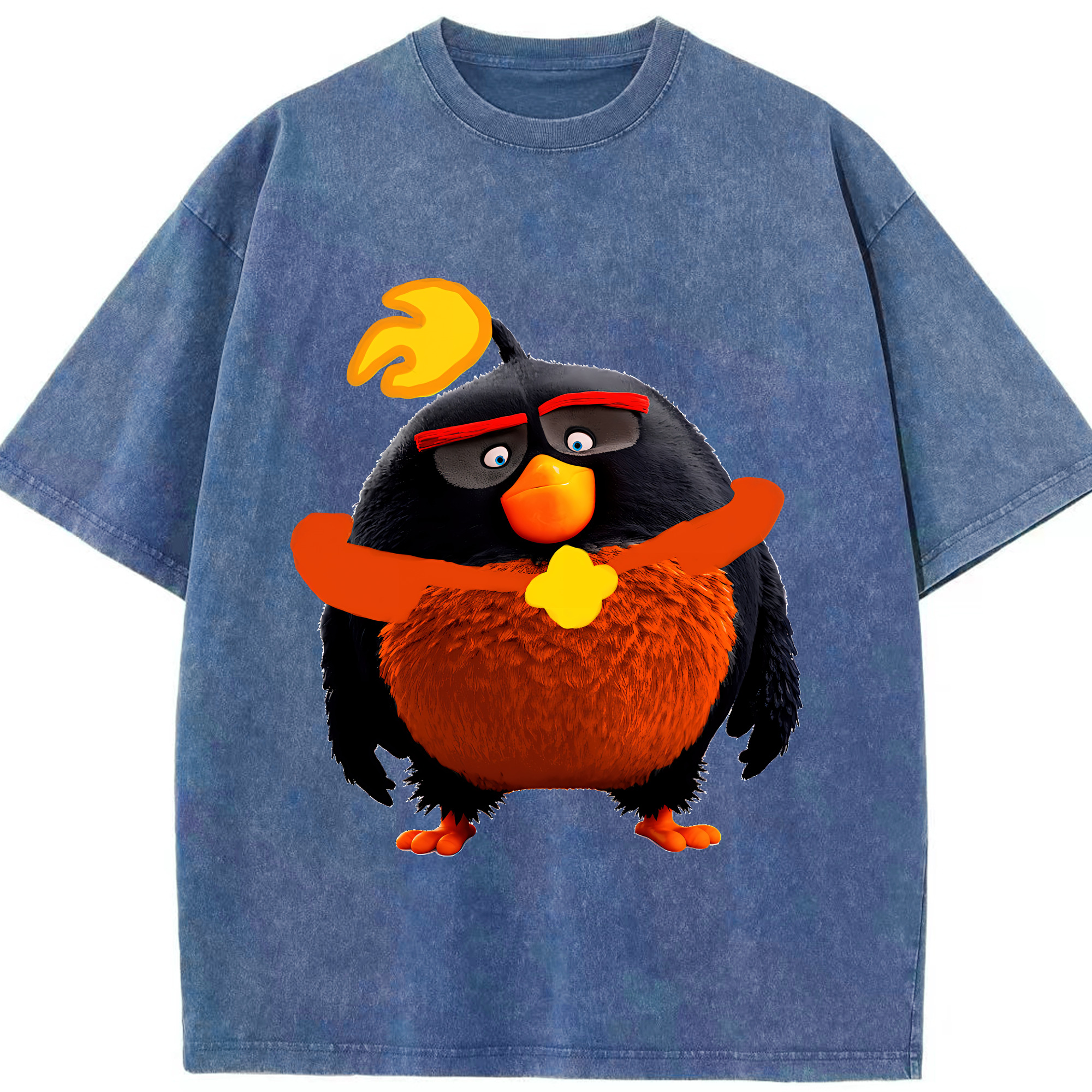 （画像用） Angry Birds アングリーバード 綿100% ヴィンテージ風 半袖Tシャツ（フロントプリント）
