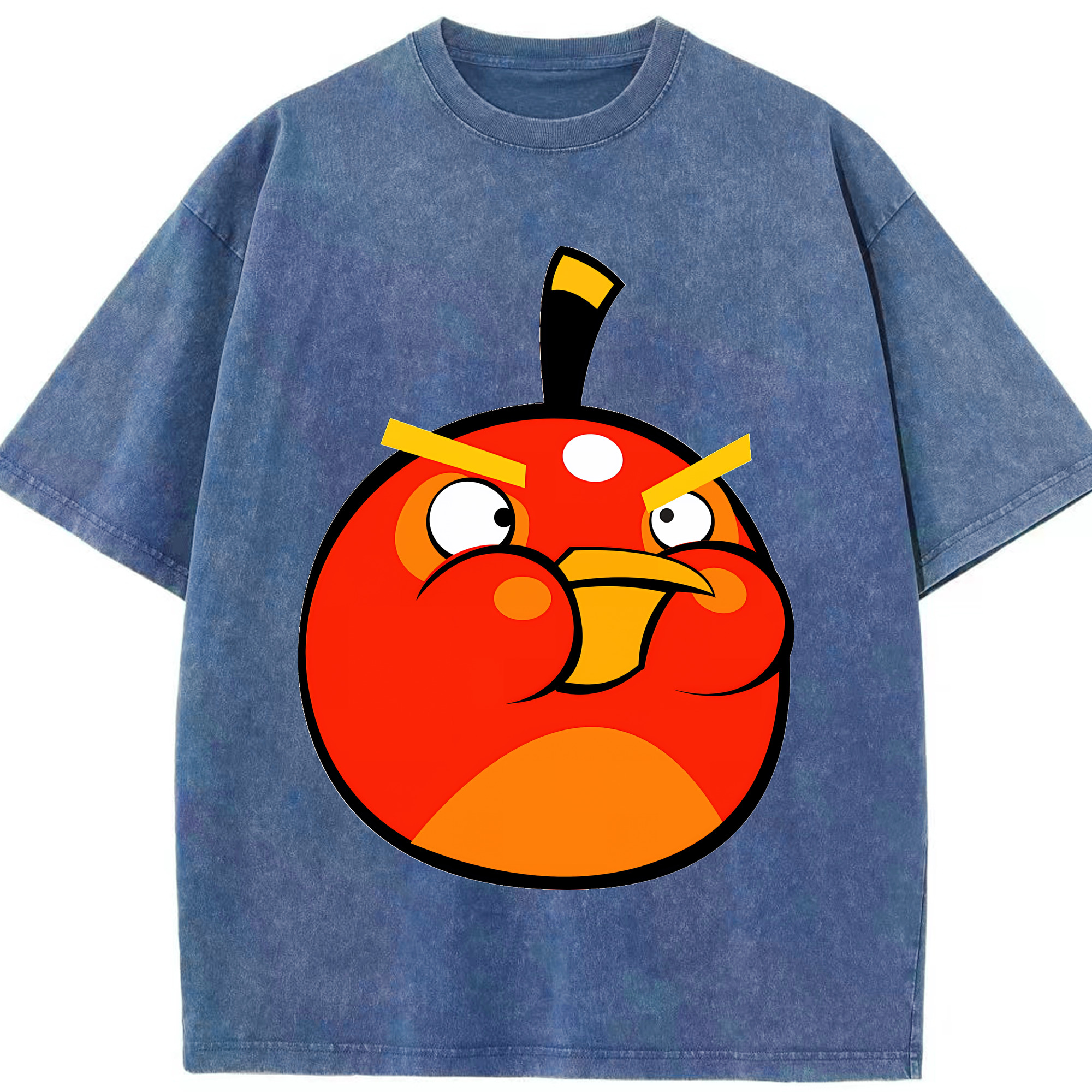 （画像用） Angry Birds アングリーバード 綿100% ヴィンテージ風 半袖Tシャツ（フロントプリント）