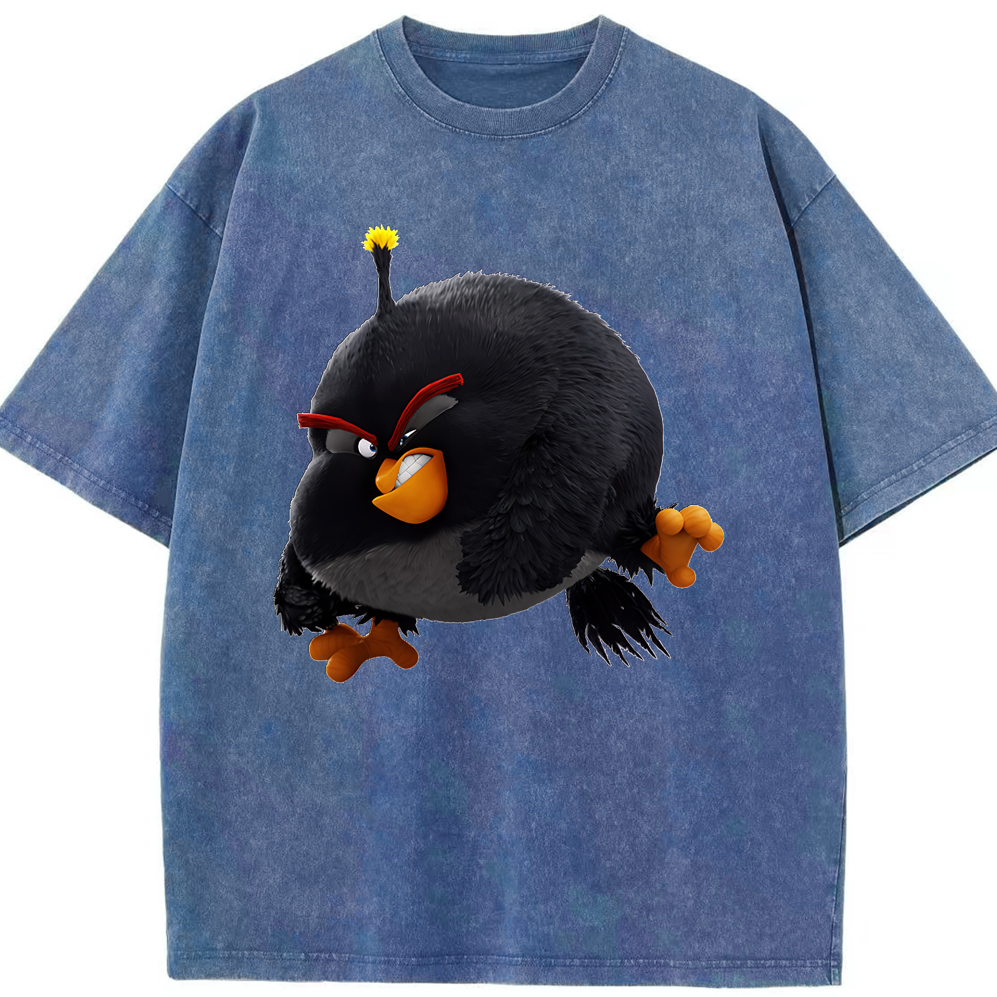 （画像用） Angry Birds アングリーバード 綿100% ヴィンテージ風 半袖Tシャツ（フロントプリント）
