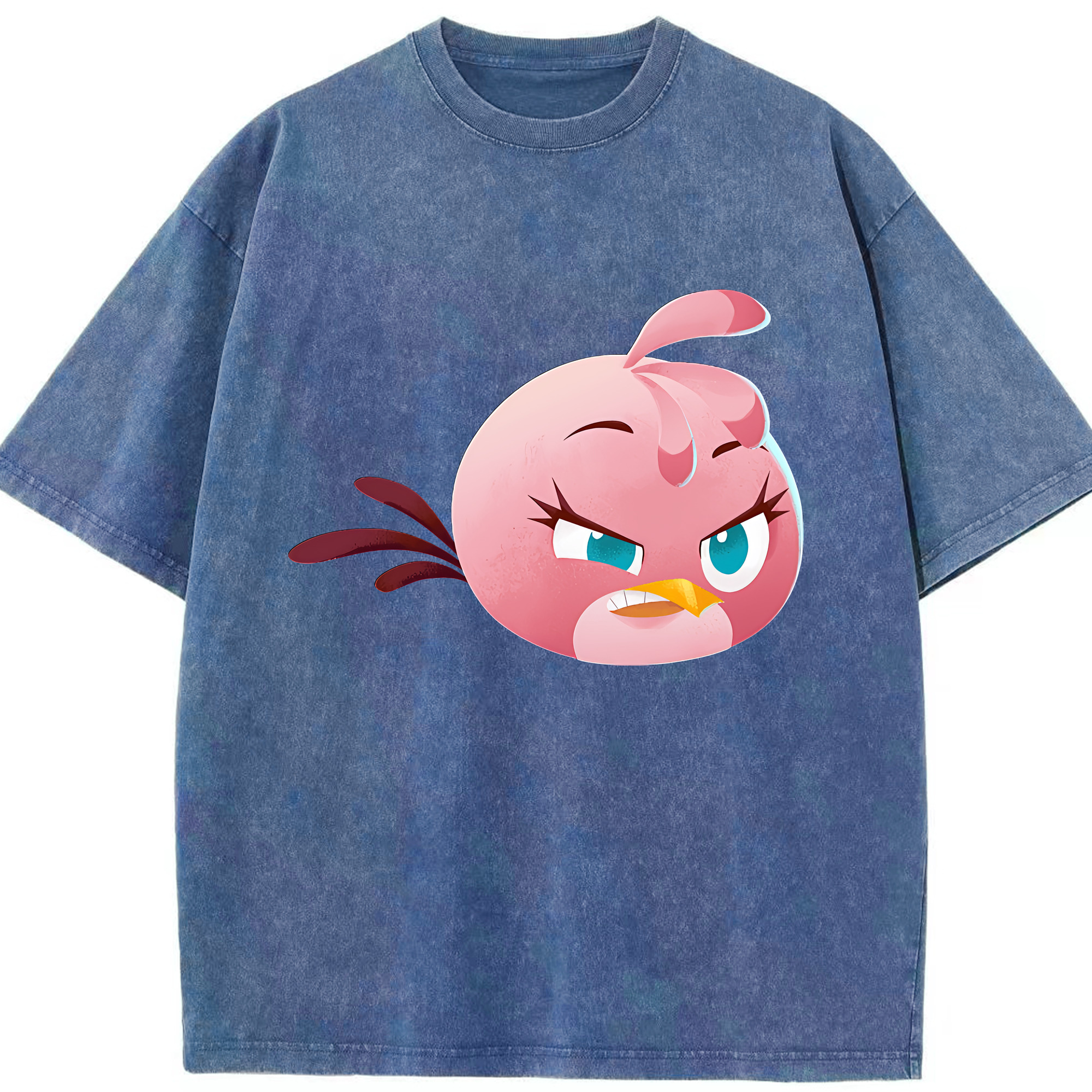 （画像用） Angry Birds アングリーバード 綿100% ヴィンテージ風 半袖Tシャツ（フロントプリント）