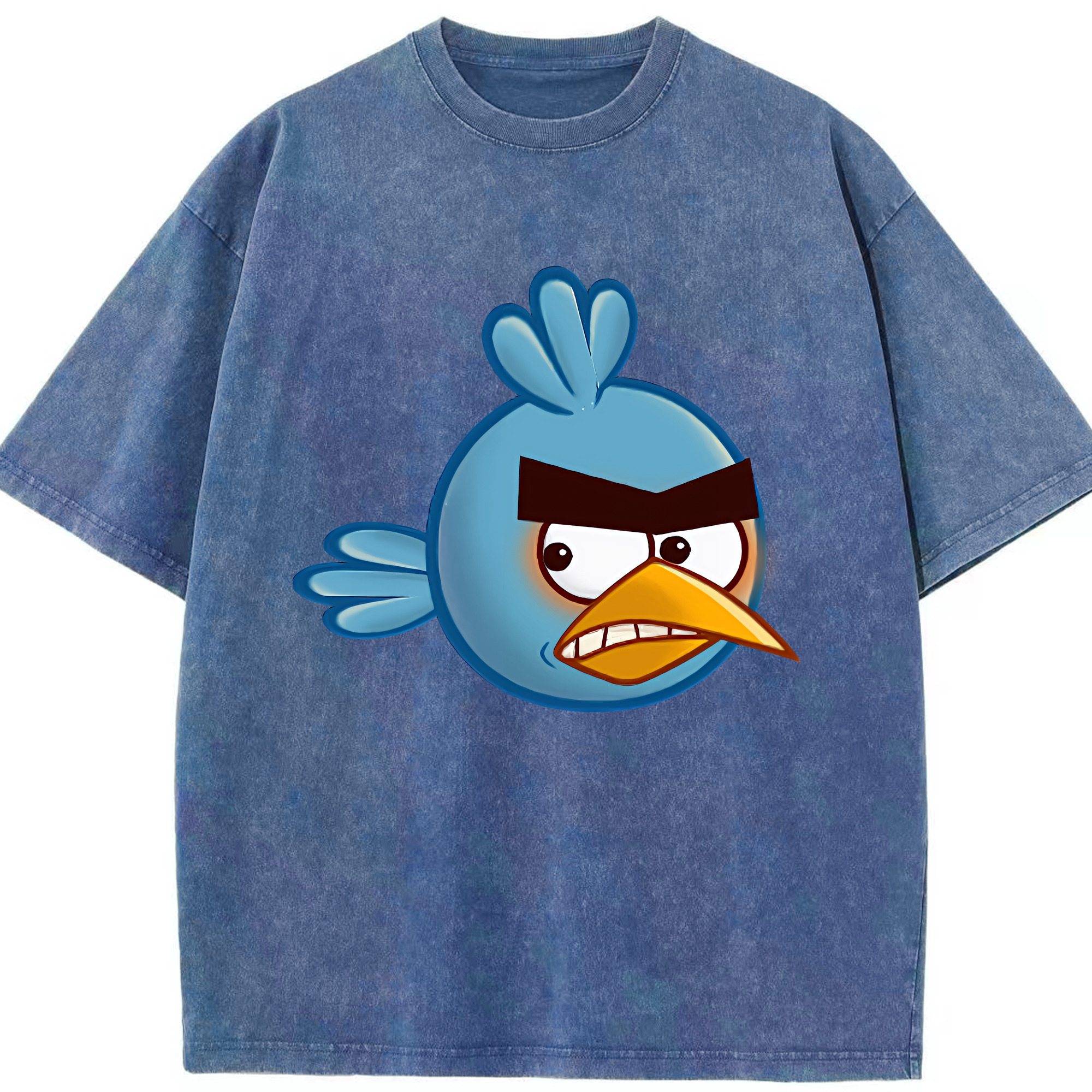 （画像用） Angry Birds アングリーバード 綿100% ヴィンテージ風 半袖Tシャツ（フロントプリント）
