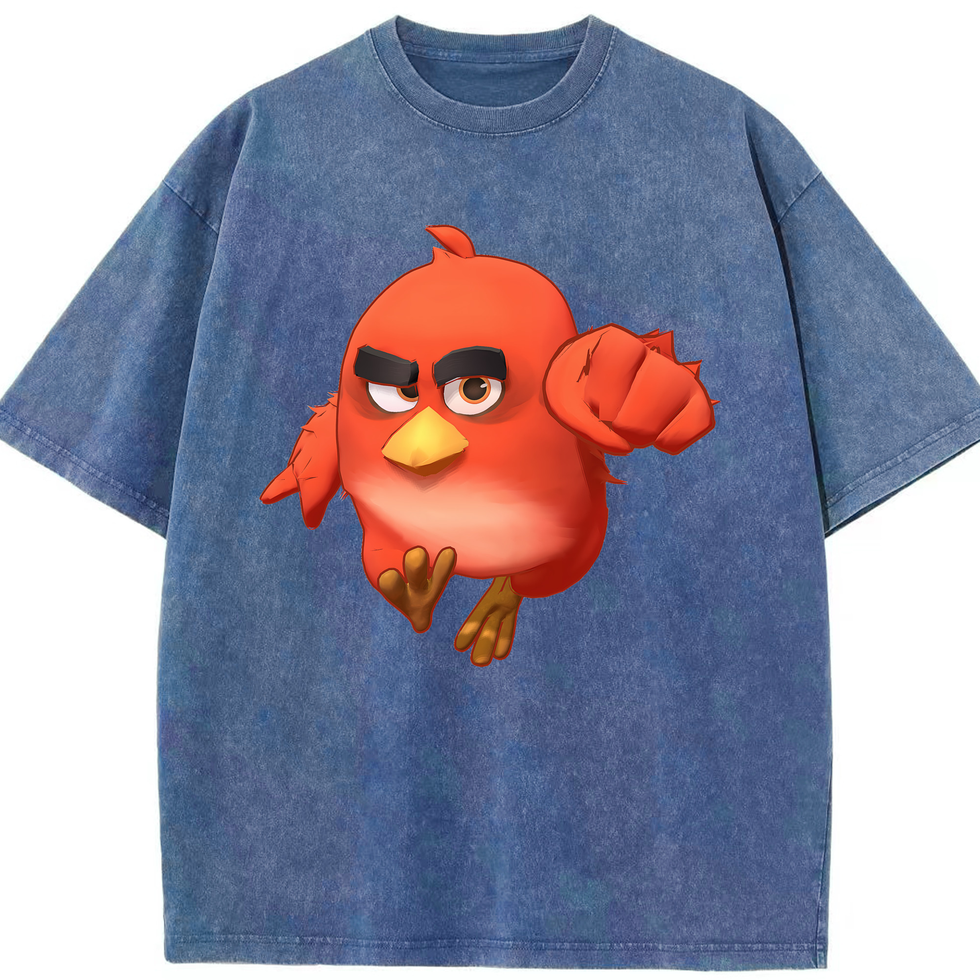 （画像用） Angry Birds アングリーバード 綿100% ヴィンテージ風 半袖Tシャツ（フロントプリント）