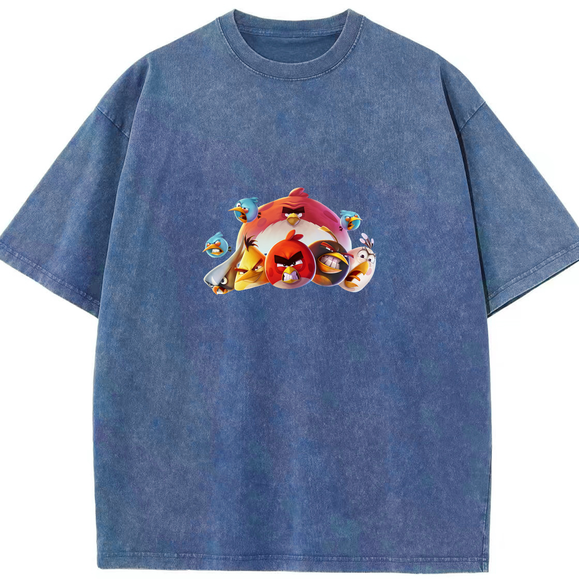 （画像用） Angry Birds アングリーバード 綿100% ヴィンテージ風 半袖Tシャツ（フロントプリント）