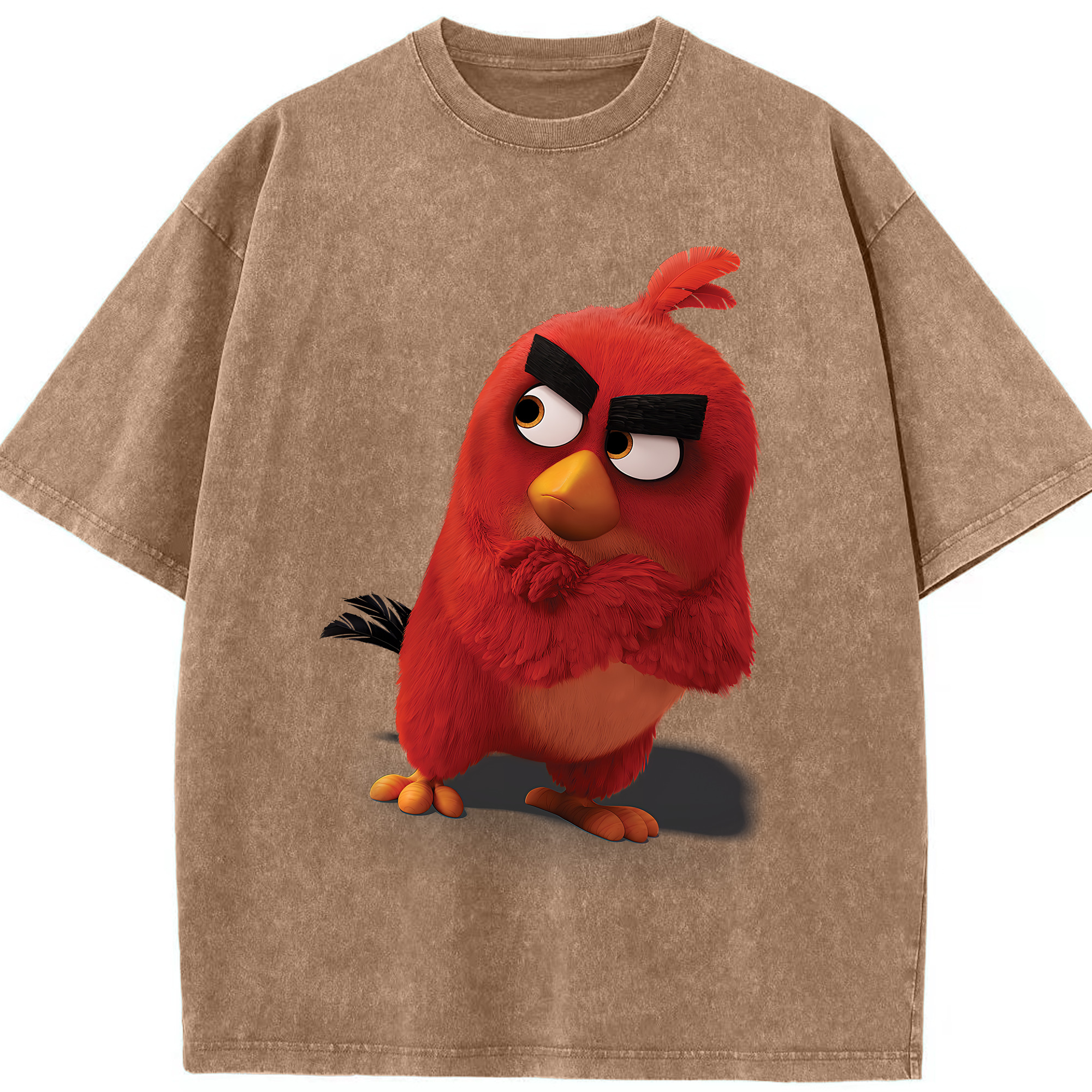 （画像用） Angry Birds アングリーバード 綿100% ヴィンテージ風 半袖Tシャツ（フロントプリント）