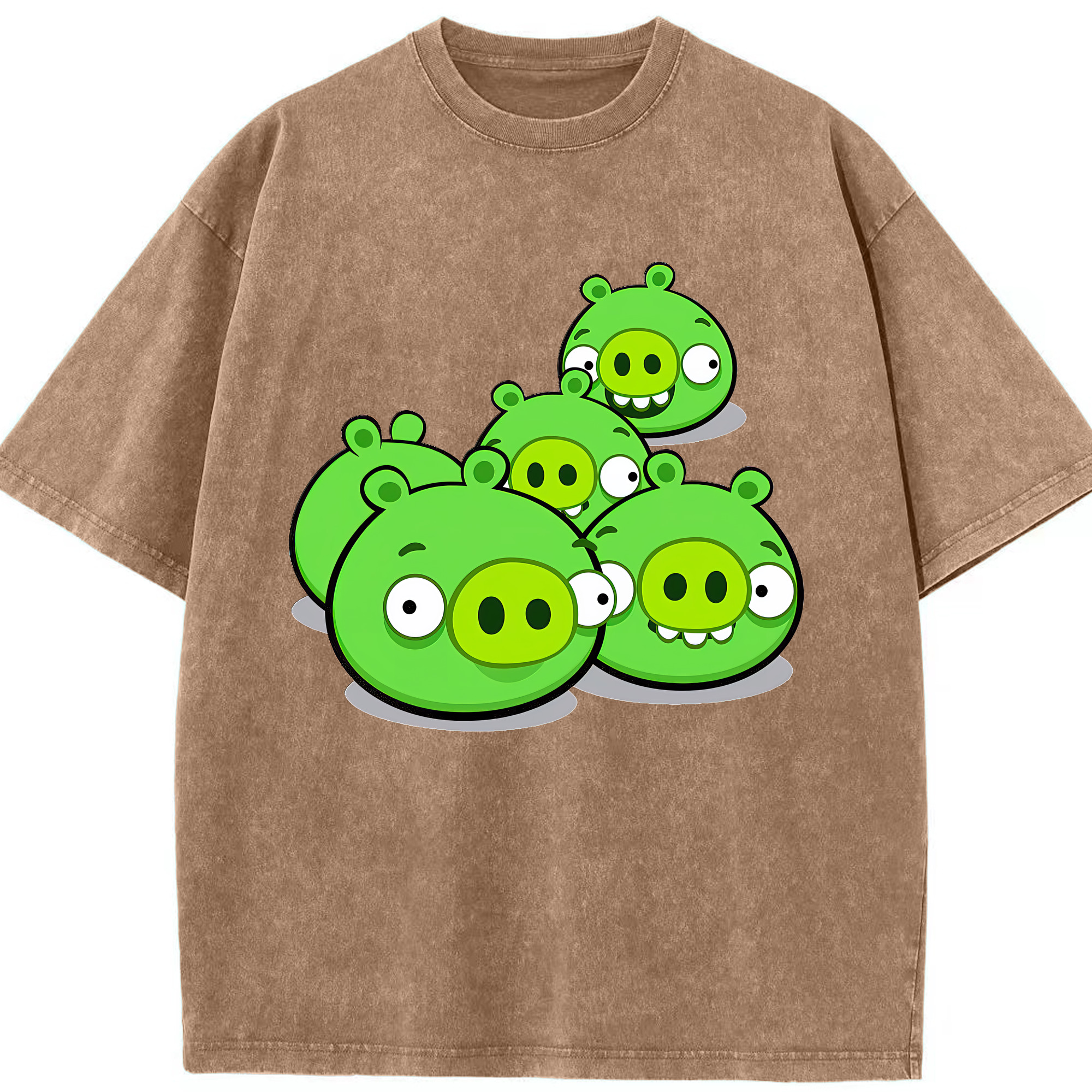 （画像用） Angry Birds アングリーバード 綿100% ヴィンテージ風 半袖Tシャツ（フロントプリント）