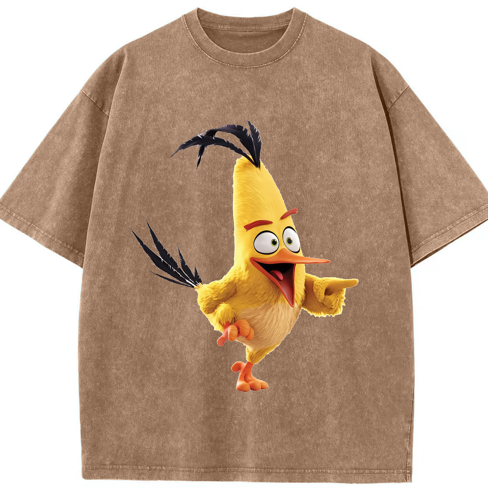 （画像用） Angry Birds アングリーバード 綿100% ヴィンテージ風 半袖Tシャツ（フロントプリント）