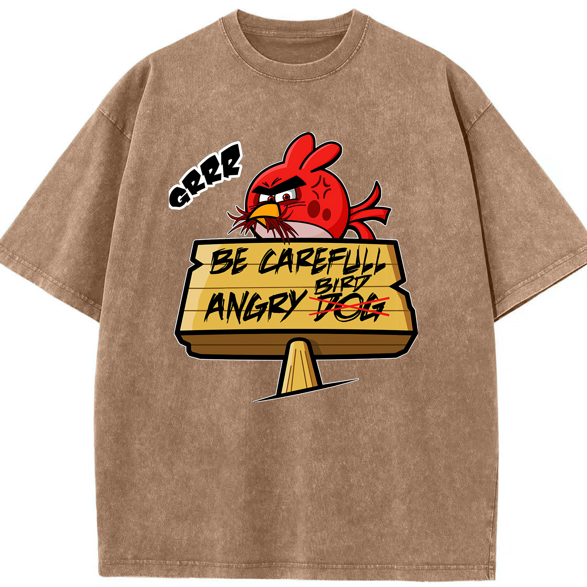 （画像用） Angry Birds アングリーバード 綿100% ヴィンテージ風 半袖Tシャツ（フロントプリント）