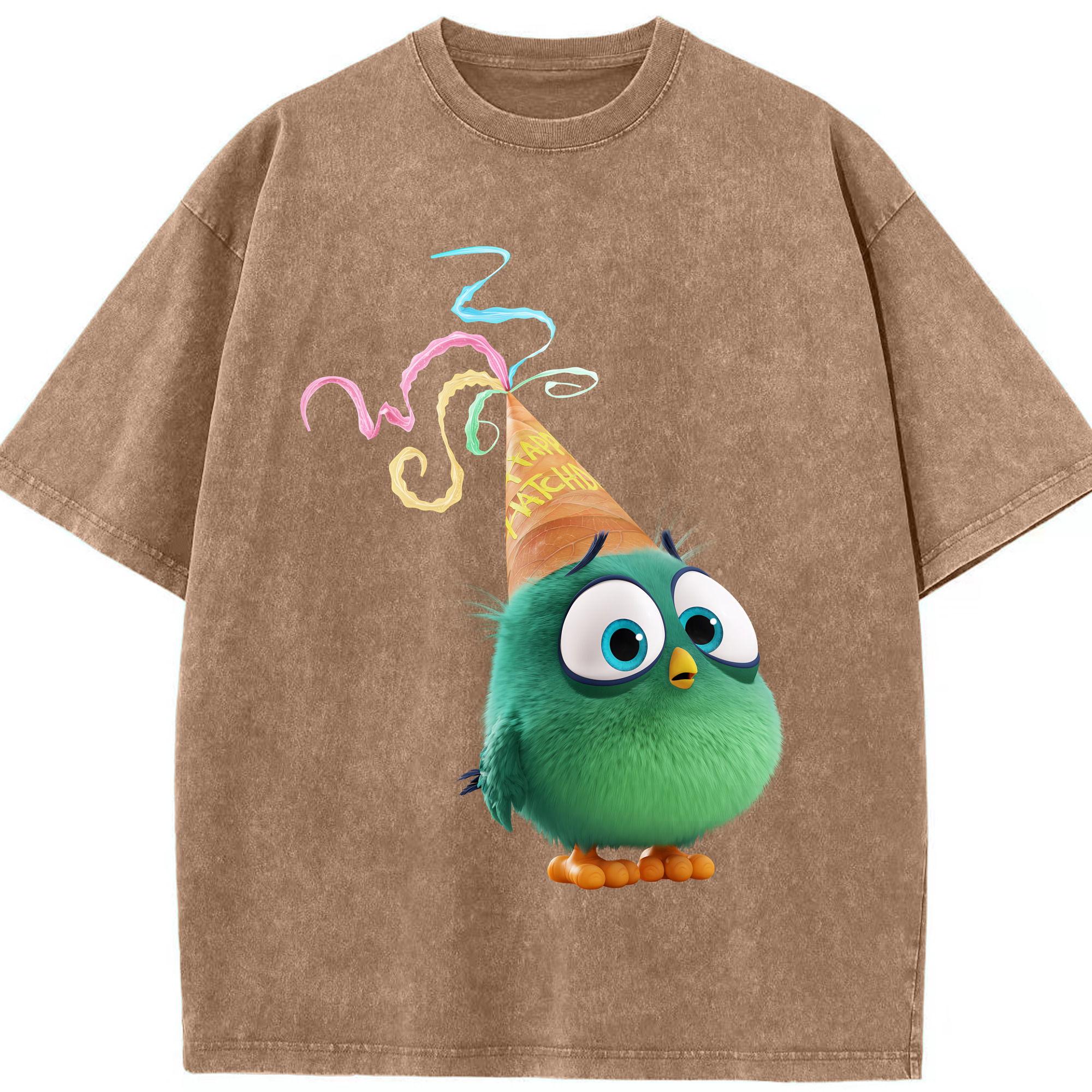 （画像用） Angry Birds アングリーバード 綿100% ヴィンテージ風 半袖Tシャツ（フロントプリント）