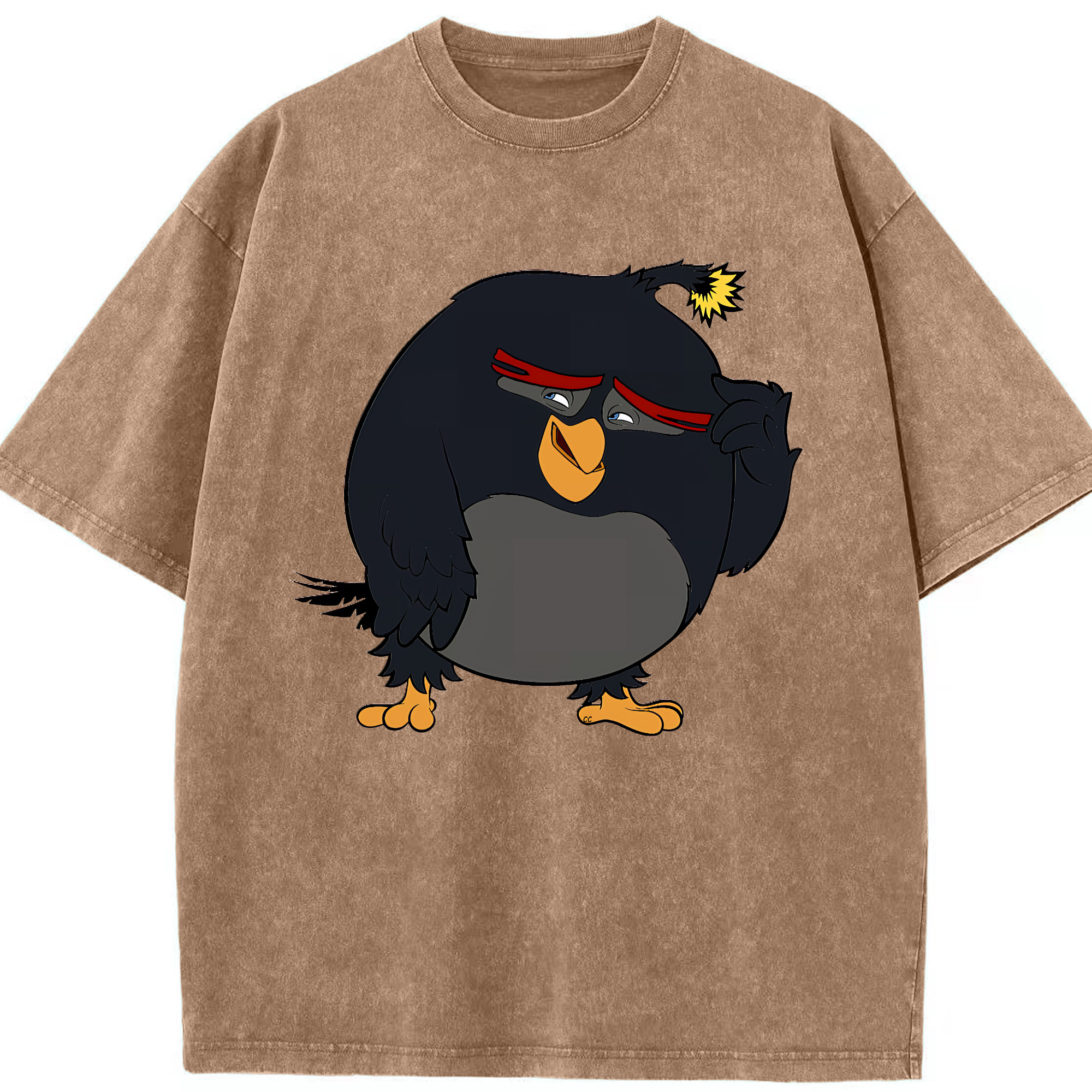 （画像用） Angry Birds アングリーバード 綿100% ヴィンテージ風 半袖Tシャツ（フロントプリント）