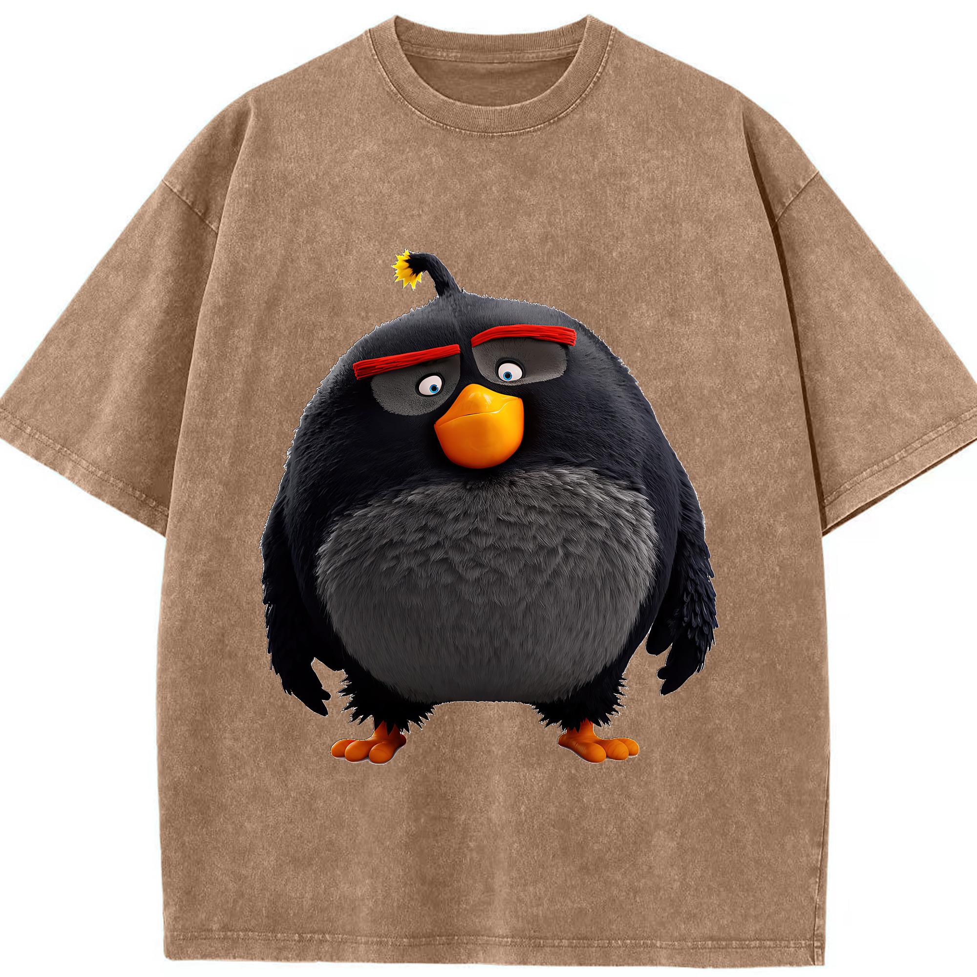 （画像用） Angry Birds アングリーバード 綿100% ヴィンテージ風 半袖Tシャツ（フロントプリント）