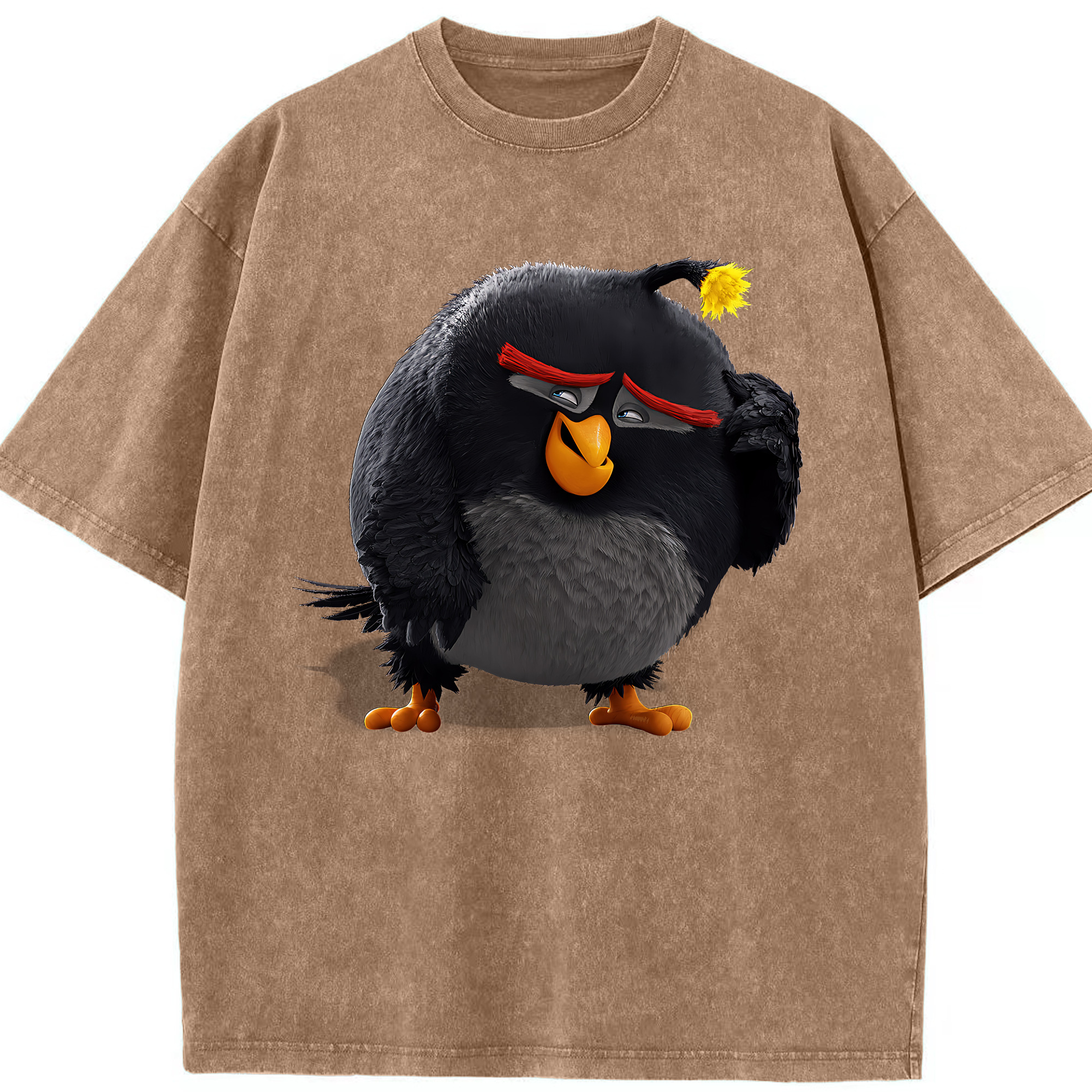 （画像用） Angry Birds アングリーバード 綿100% ヴィンテージ風 半袖Tシャツ（フロントプリント）