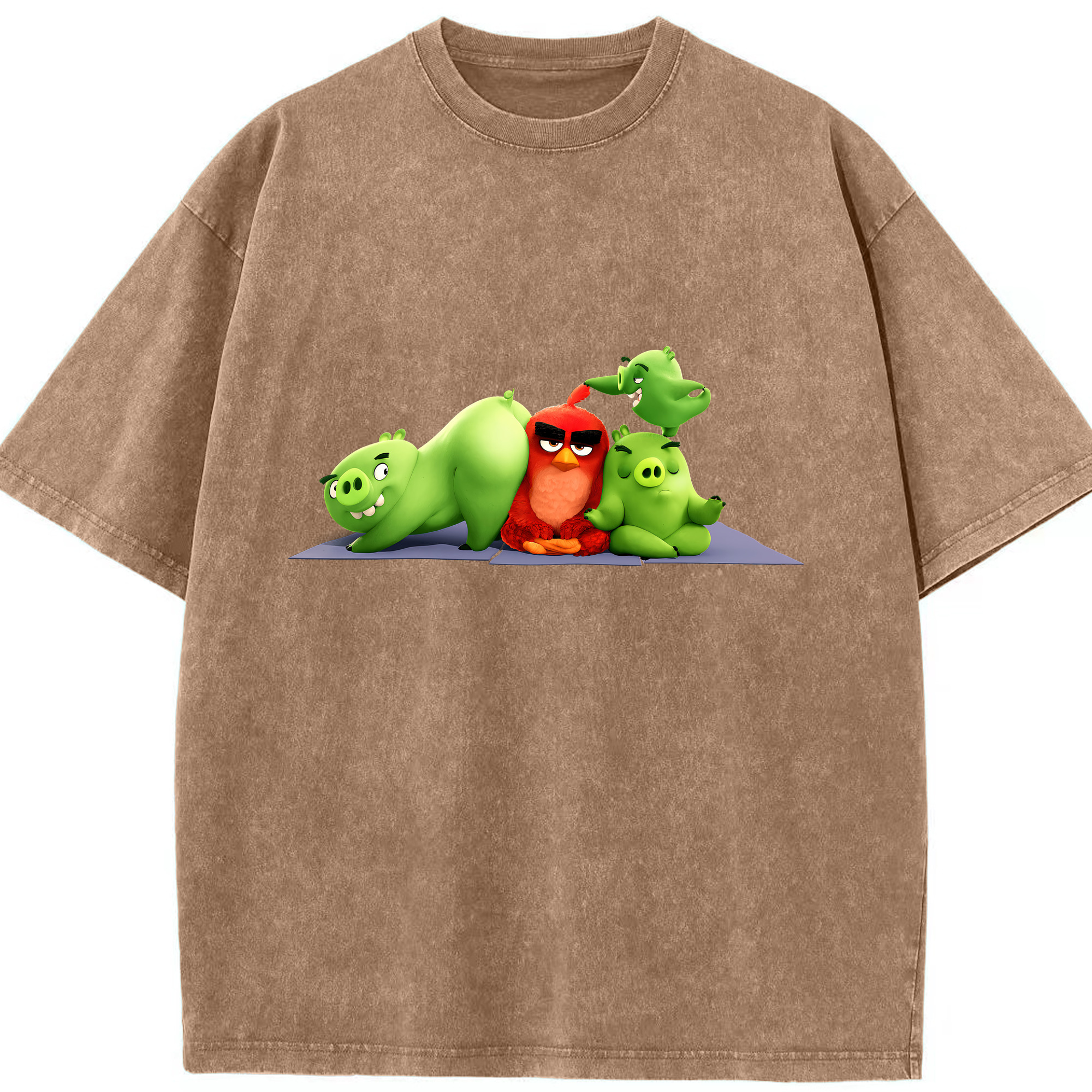 （画像用） Angry Birds アングリーバード 綿100% ヴィンテージ風 半袖Tシャツ（フロントプリント）