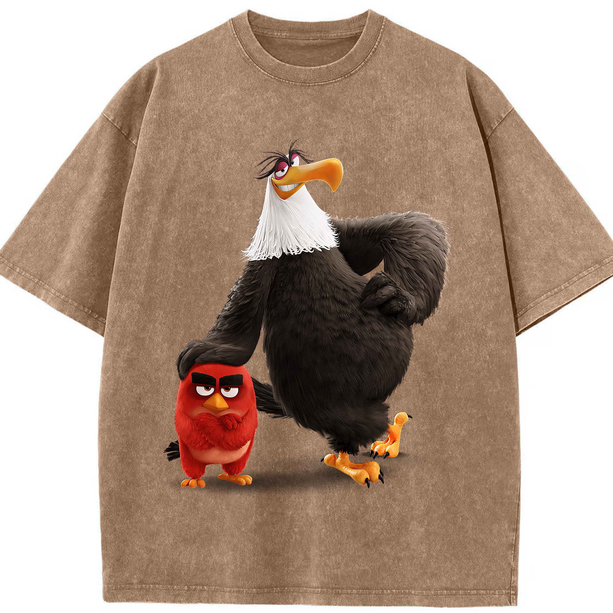 （画像用） Angry Birds アングリーバード 綿100% ヴィンテージ風 半袖Tシャツ（フロントプリント）