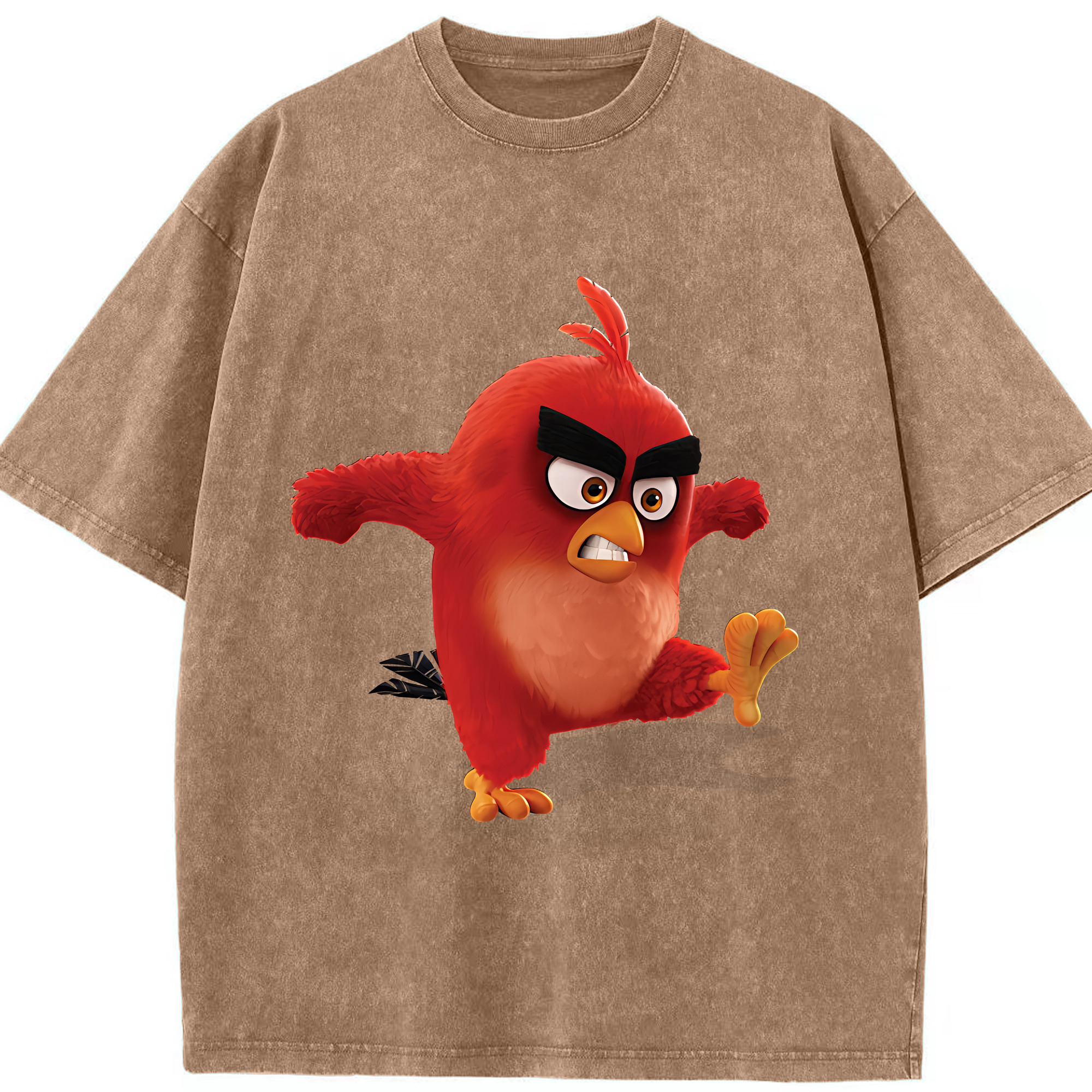 （画像用） Angry Birds アングリーバード 綿100% ヴィンテージ風 半袖Tシャツ（フロントプリント）