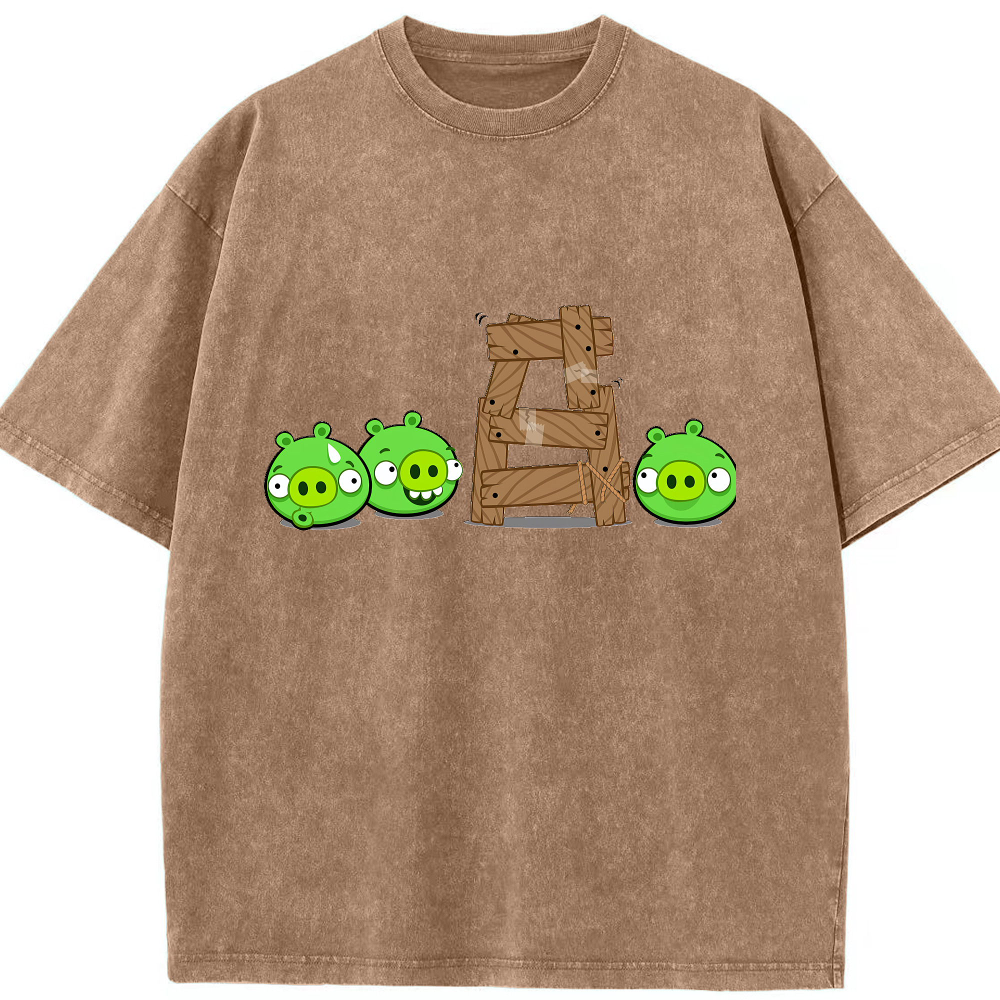 （画像用） Angry Birds アングリーバード 綿100% ヴィンテージ風 半袖Tシャツ（フロントプリント）