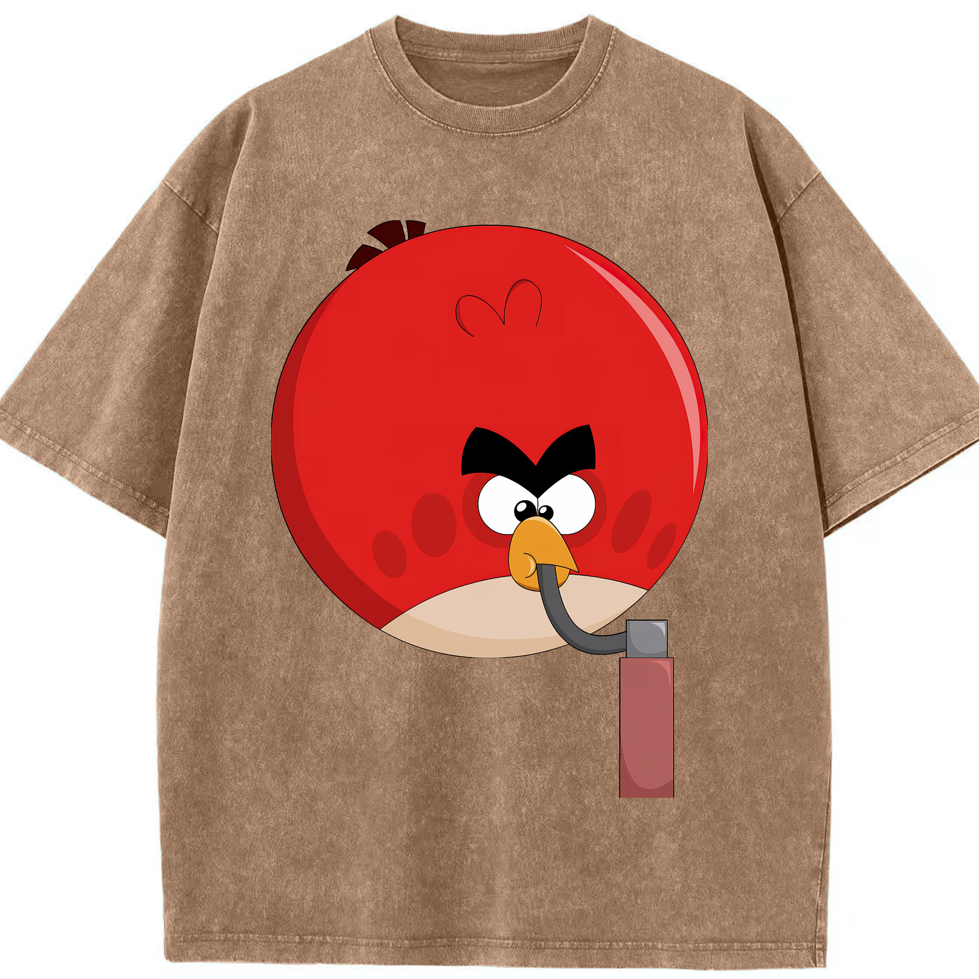 （画像用） Angry Birds アングリーバード 綿100% ヴィンテージ風 半袖Tシャツ（フロントプリント）