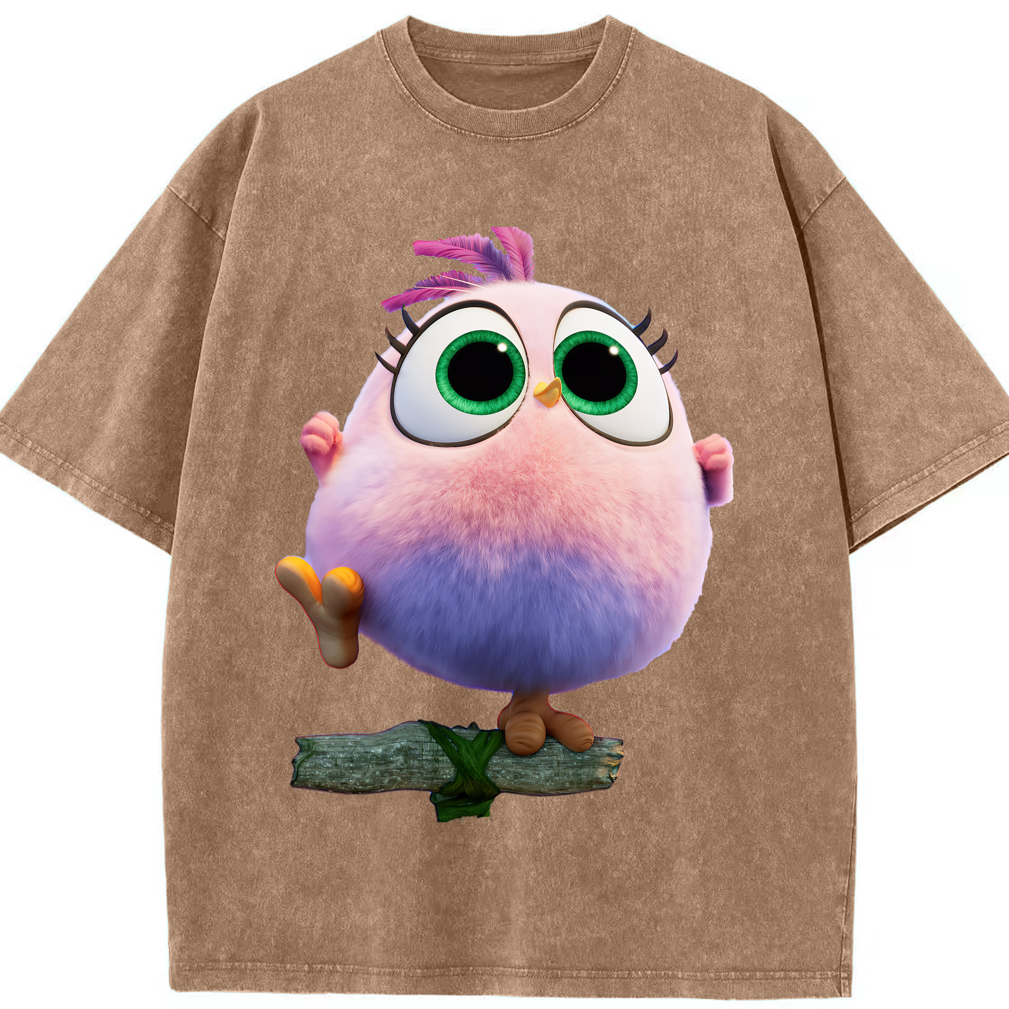 （画像用） Angry Birds アングリーバード 綿100% ヴィンテージ風 半袖Tシャツ（フロントプリント）