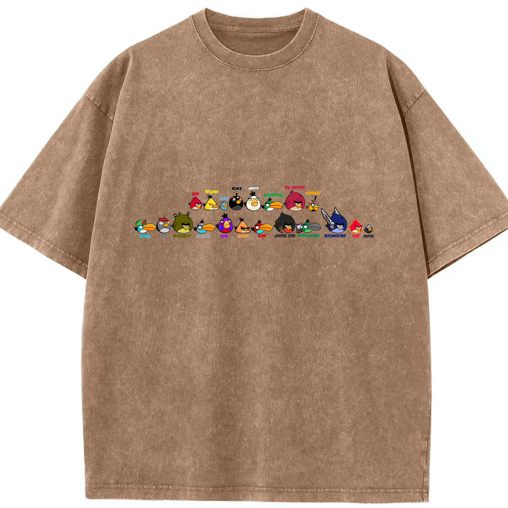 （画像用） Angry Birds アングリーバード 綿100% ヴィンテージ風 半袖Tシャツ（フロントプリント）