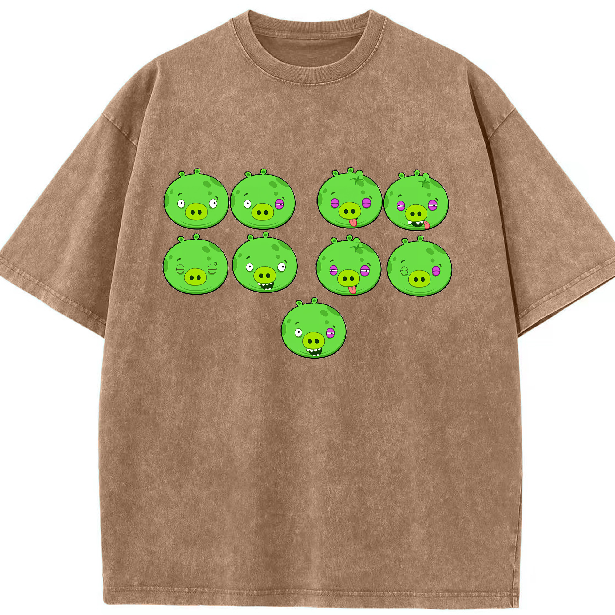 （画像用） Angry Birds アングリーバード 綿100% ヴィンテージ風 半袖Tシャツ（フロントプリント）