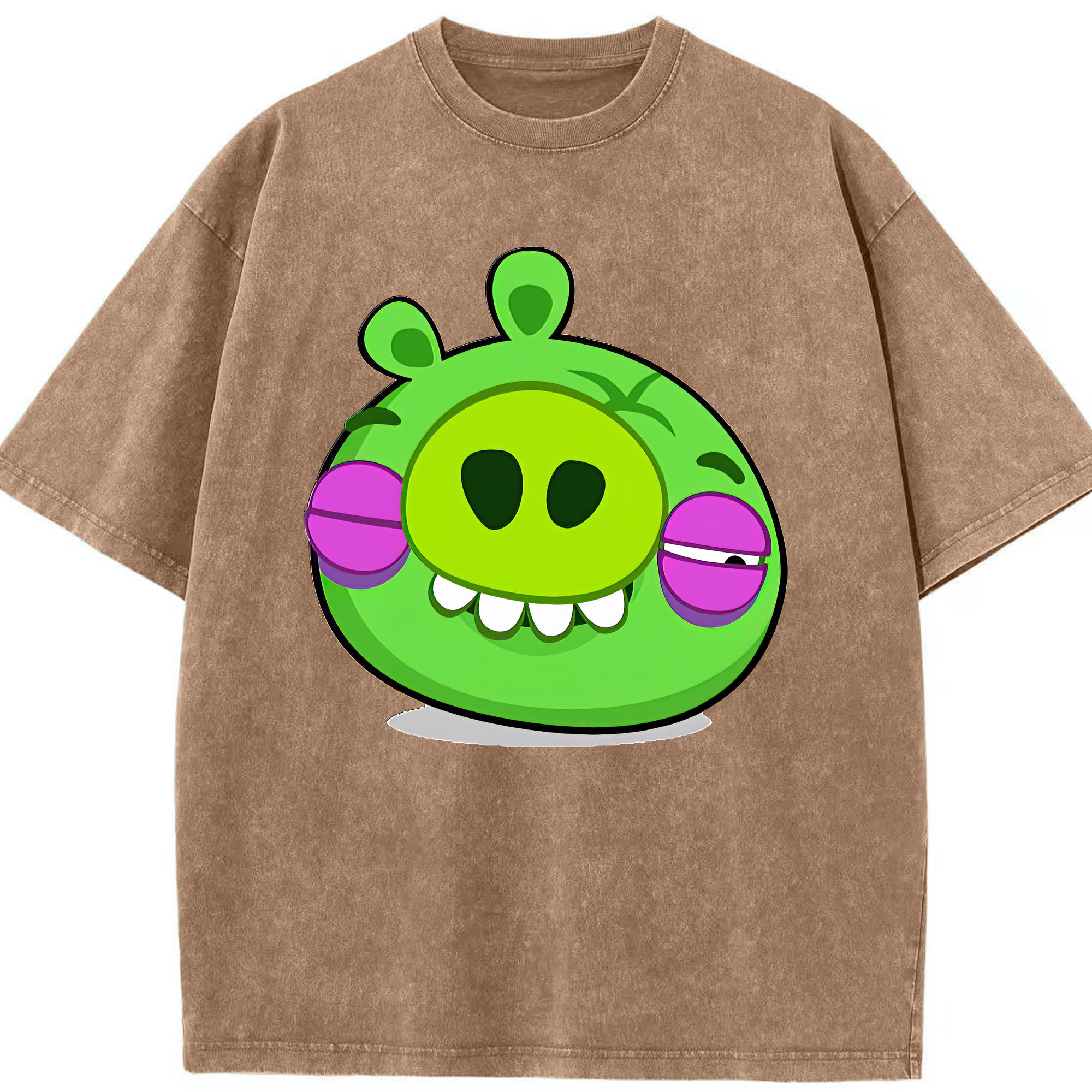 （画像用） Angry Birds アングリーバード 綿100% ヴィンテージ風 半袖Tシャツ（フロントプリント）