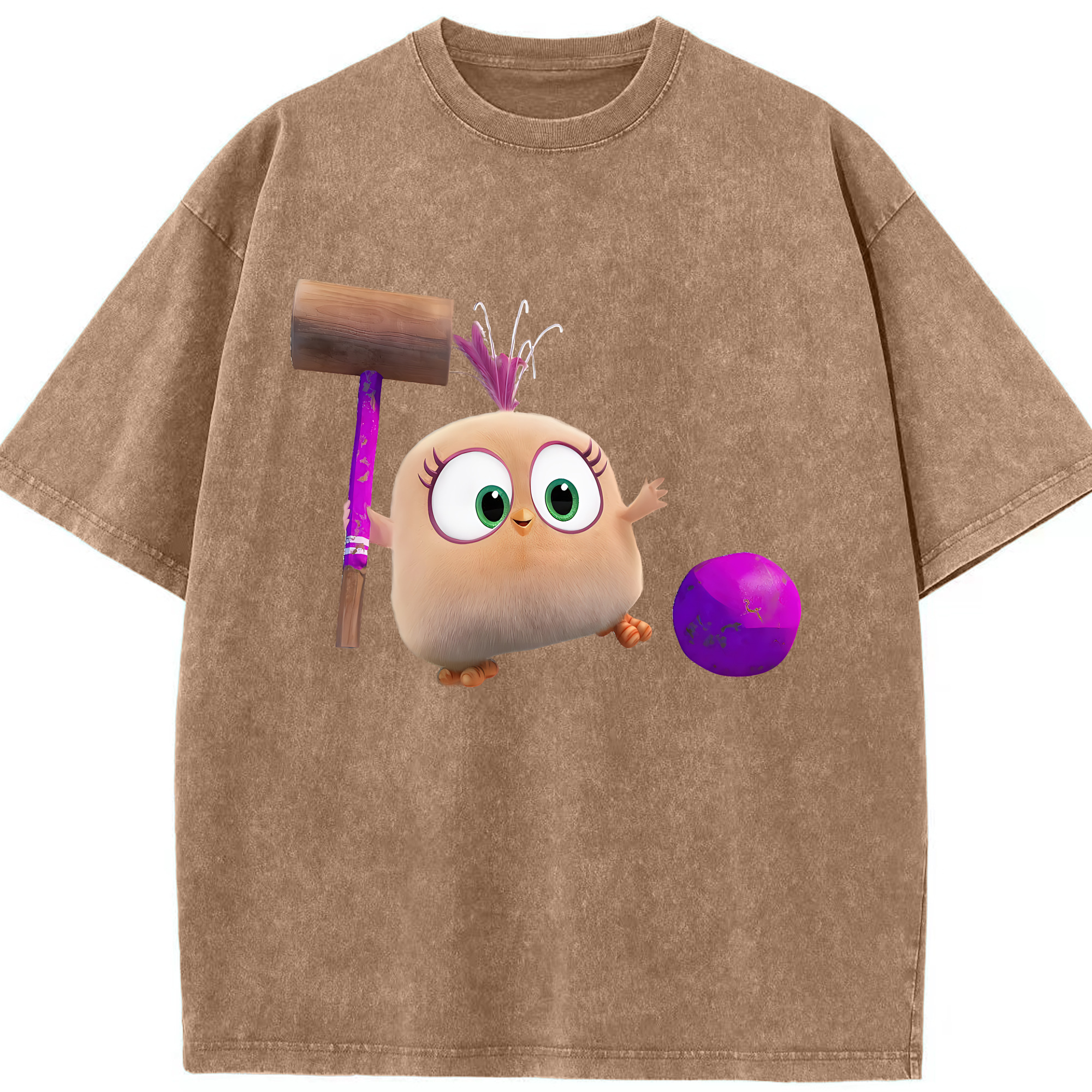 （画像用） Angry Birds アングリーバード 綿100% ヴィンテージ風 半袖Tシャツ（フロントプリント）