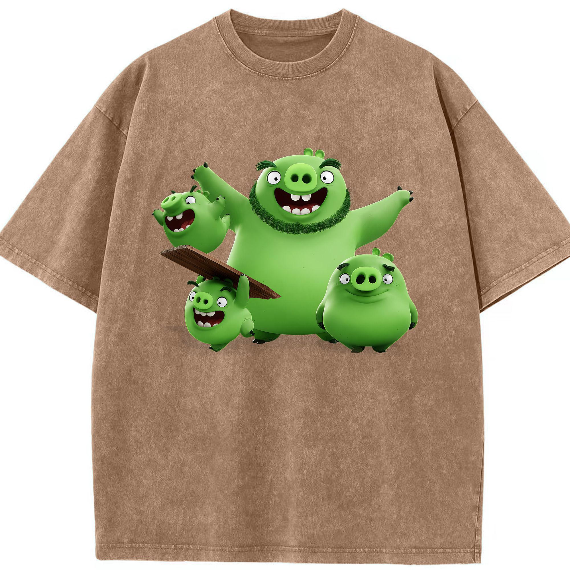 （画像用） Angry Birds アングリーバード 綿100% ヴィンテージ風 半袖Tシャツ（フロントプリント）
