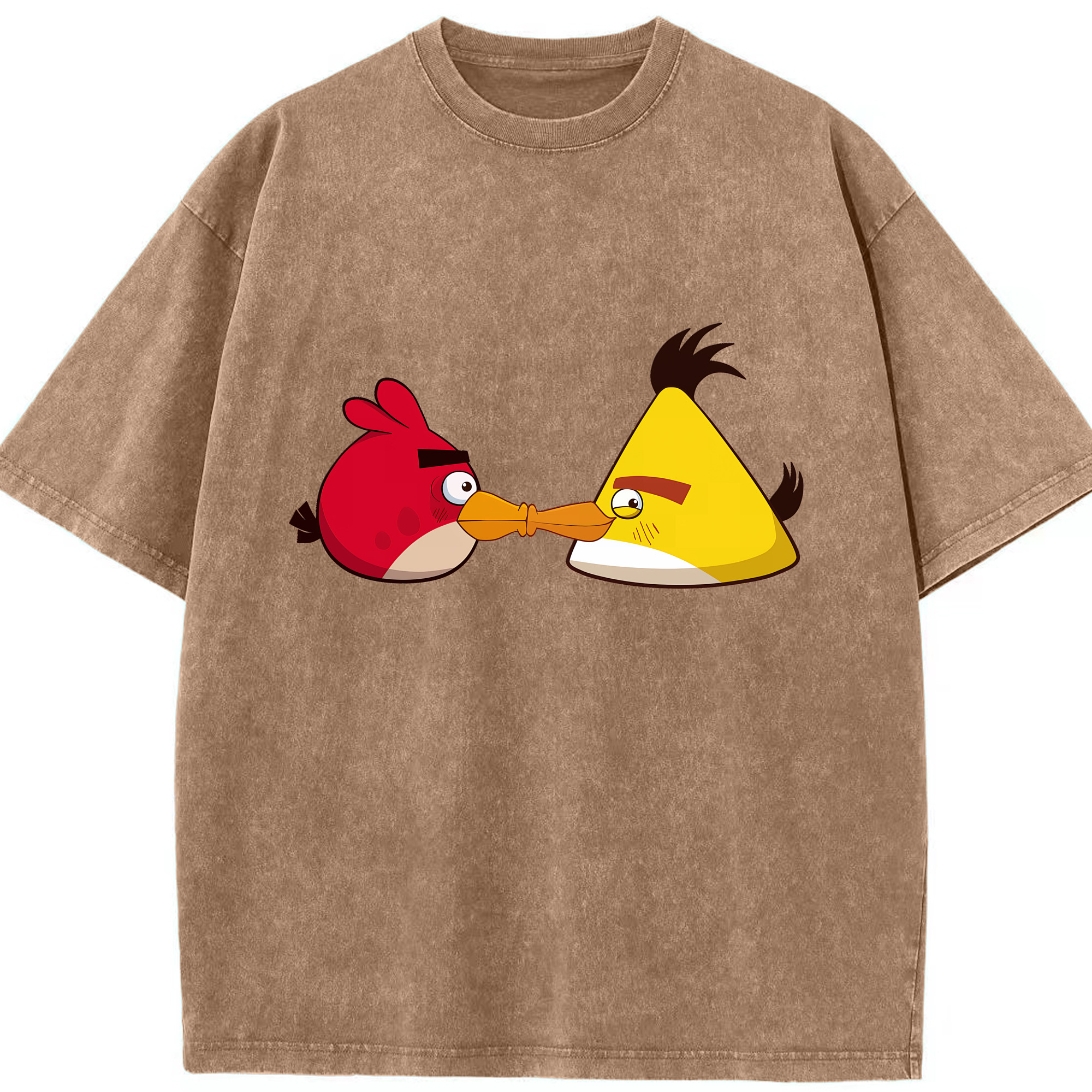 （画像用） Angry Birds アングリーバード 綿100% ヴィンテージ風 半袖Tシャツ（フロントプリント）