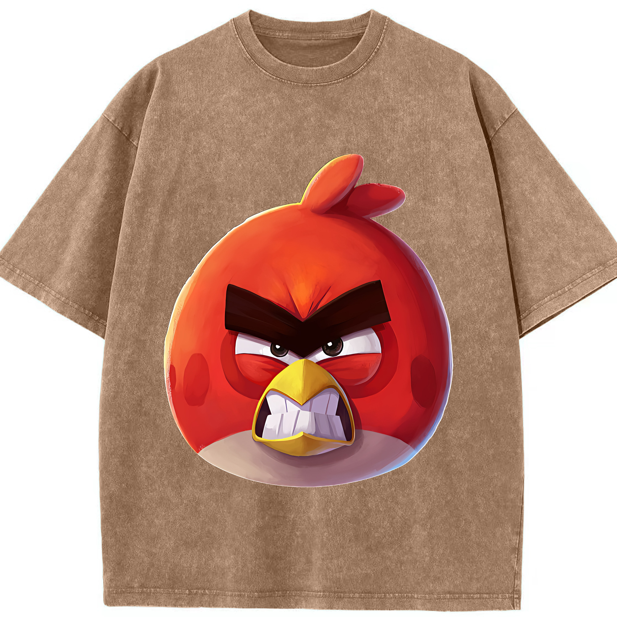 （画像用） Angry Birds アングリーバード 綿100% ヴィンテージ風 半袖Tシャツ（フロントプリント）