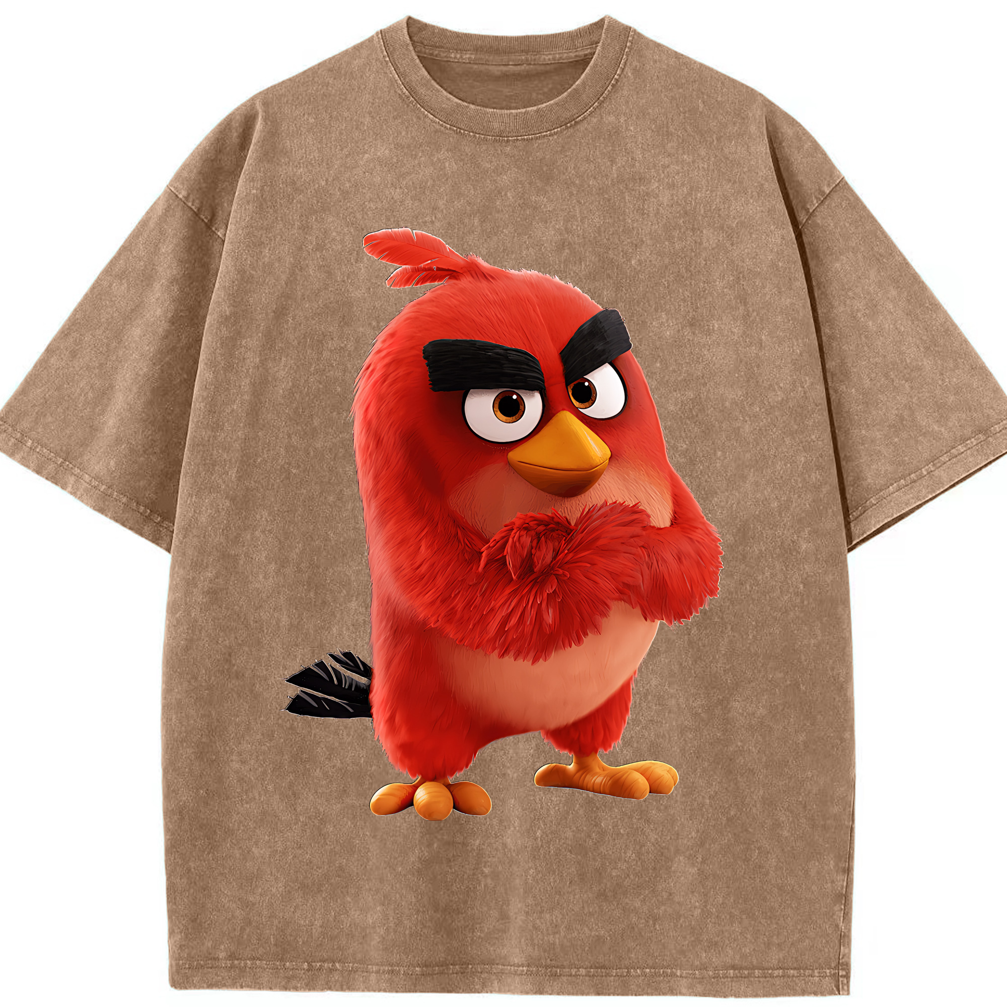 （画像用） Angry Birds アングリーバード 綿100% ヴィンテージ風 半袖Tシャツ（フロントプリント）