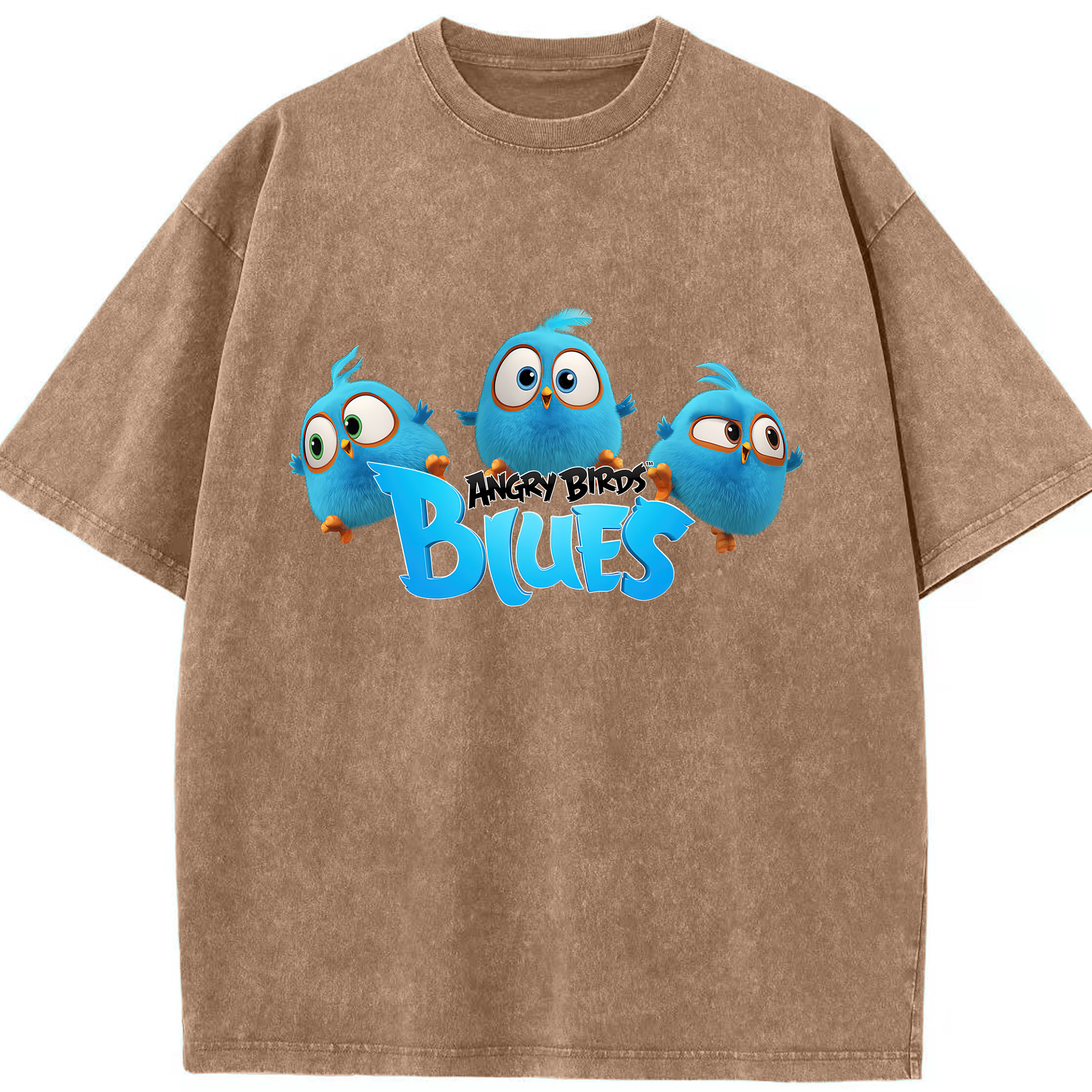 （画像用） Angry Birds アングリーバード 綿100% ヴィンテージ風 半袖Tシャツ（フロントプリント）