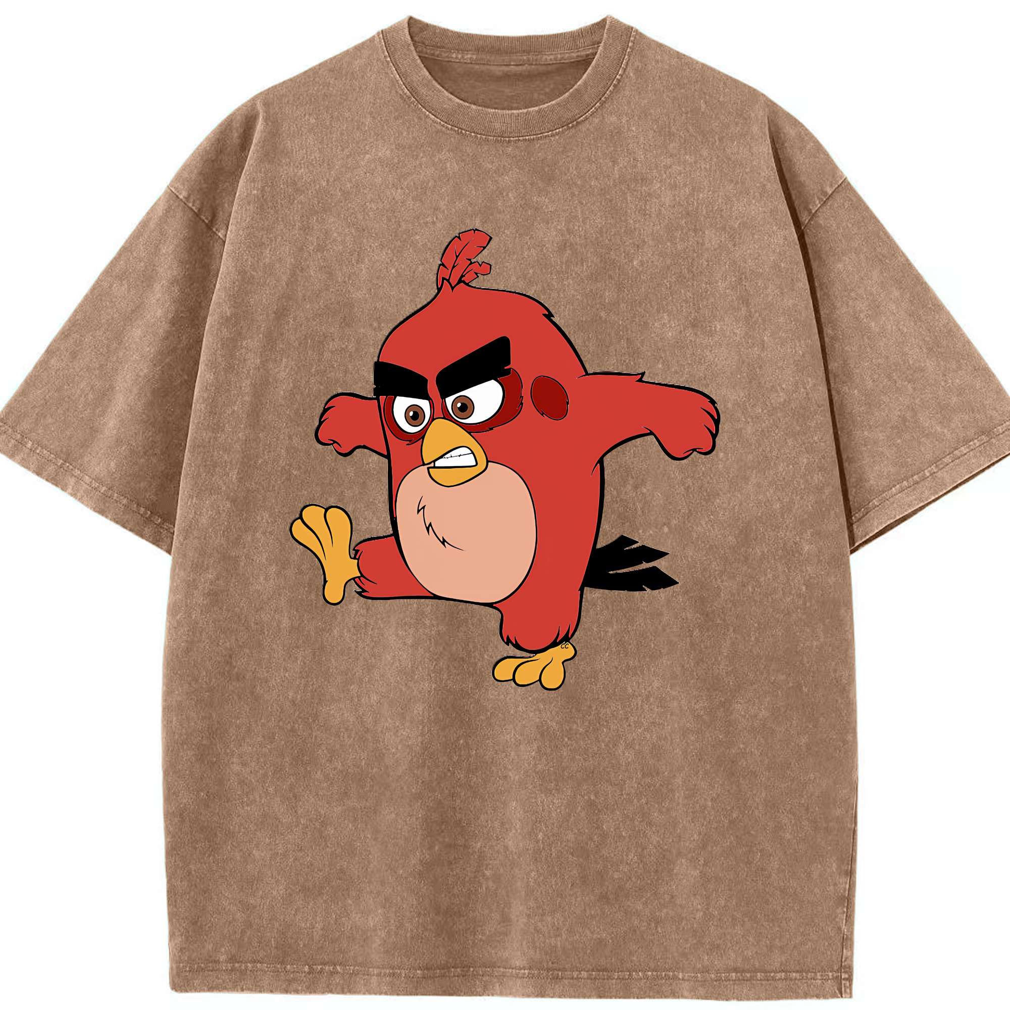 （画像用） Angry Birds アングリーバード 綿100% ヴィンテージ風 半袖Tシャツ（フロントプリント）