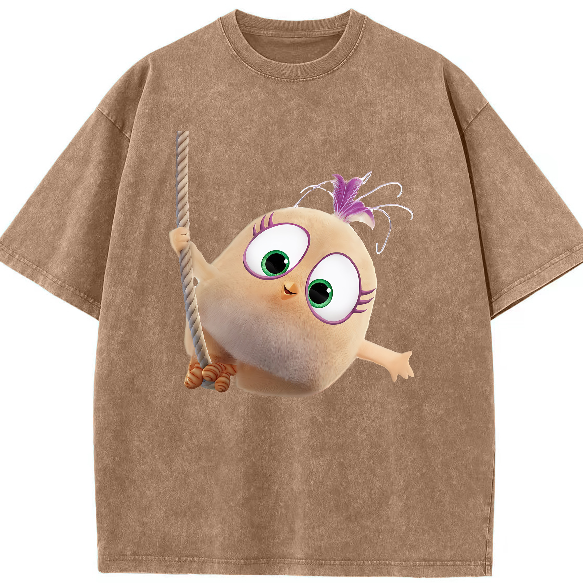 （画像用） Angry Birds アングリーバード 綿100% ヴィンテージ風 半袖Tシャツ（フロントプリント）
