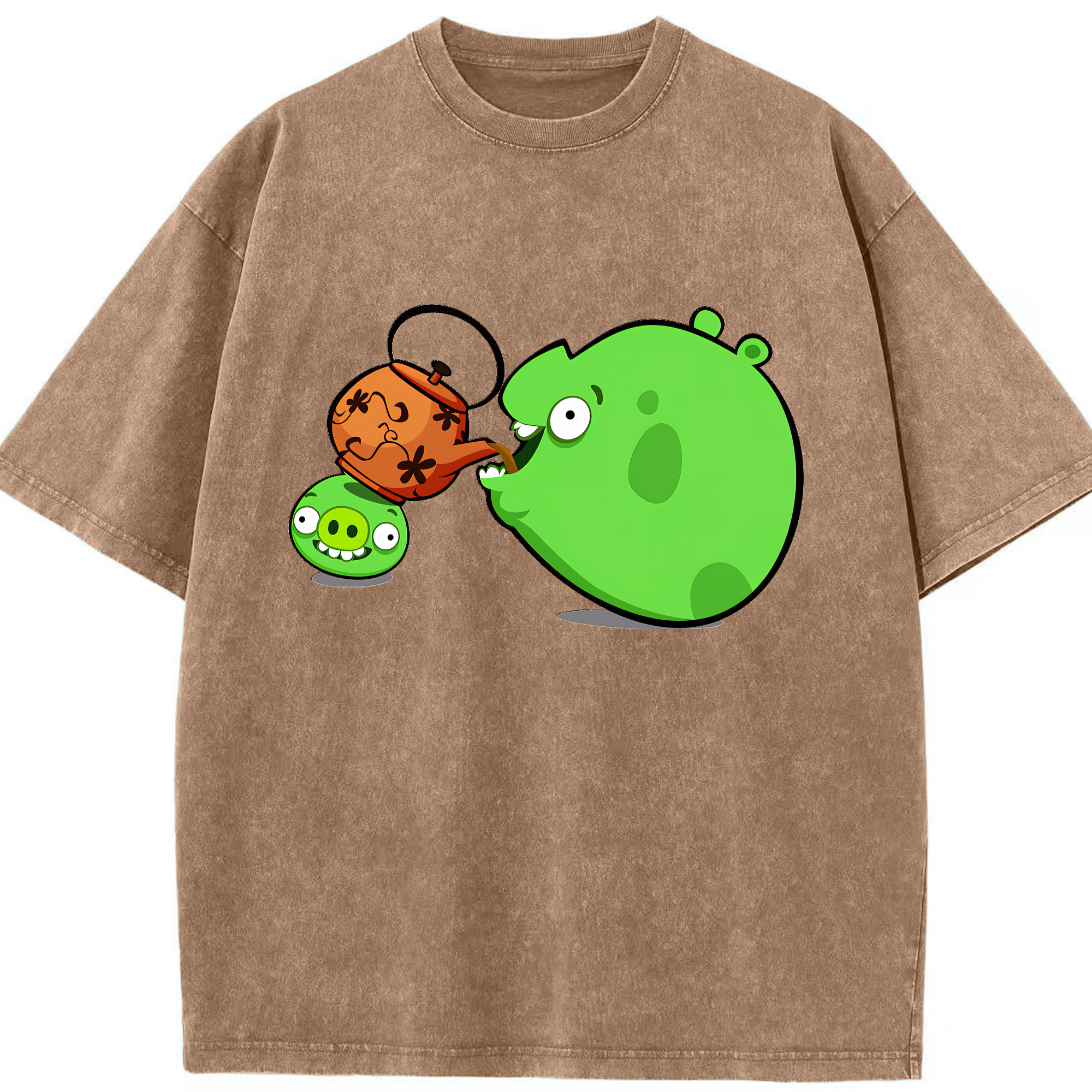 （画像用） Angry Birds アングリーバード 綿100% ヴィンテージ風 半袖Tシャツ（フロントプリント）