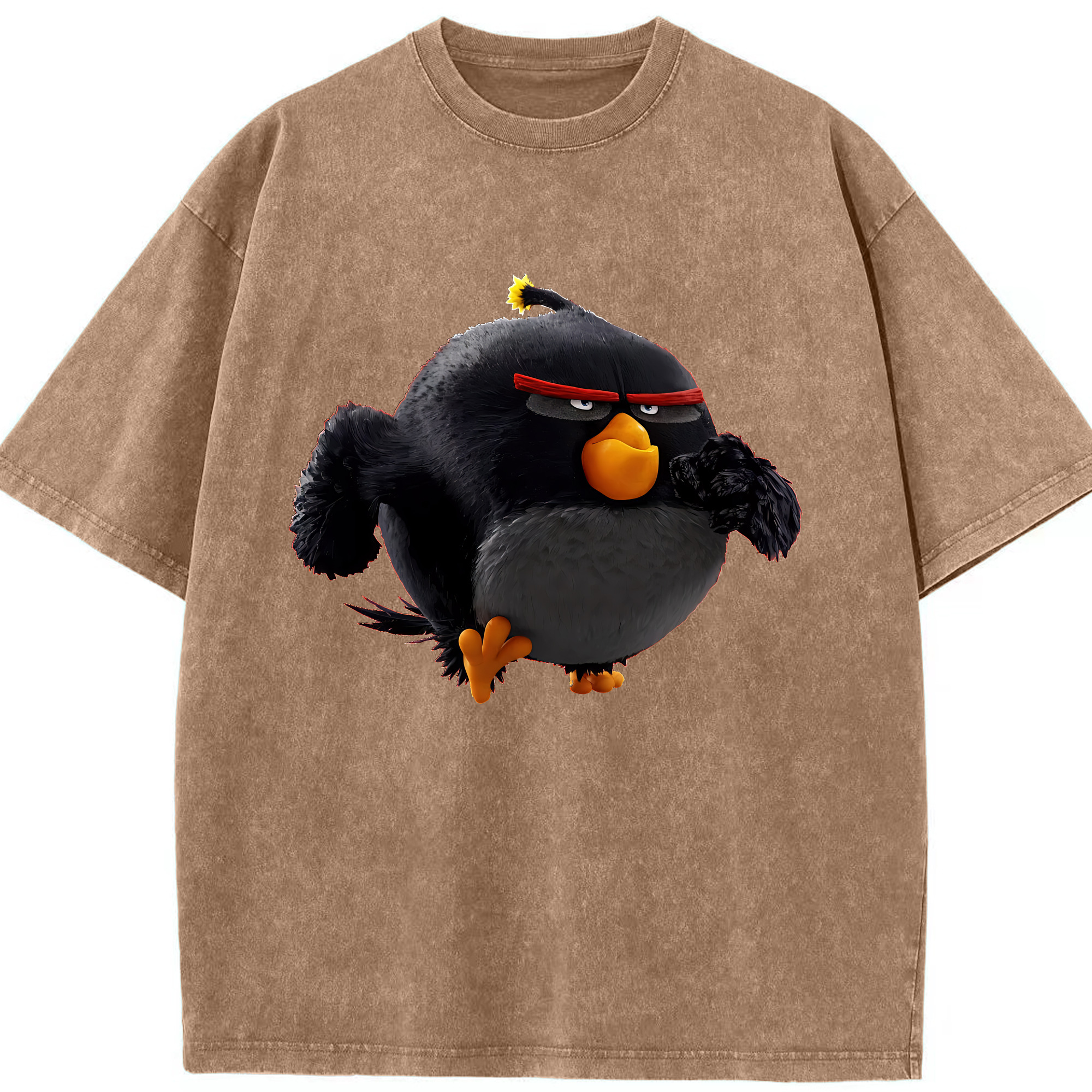 （画像用） Angry Birds アングリーバード 綿100% ヴィンテージ風 半袖Tシャツ（フロントプリント）