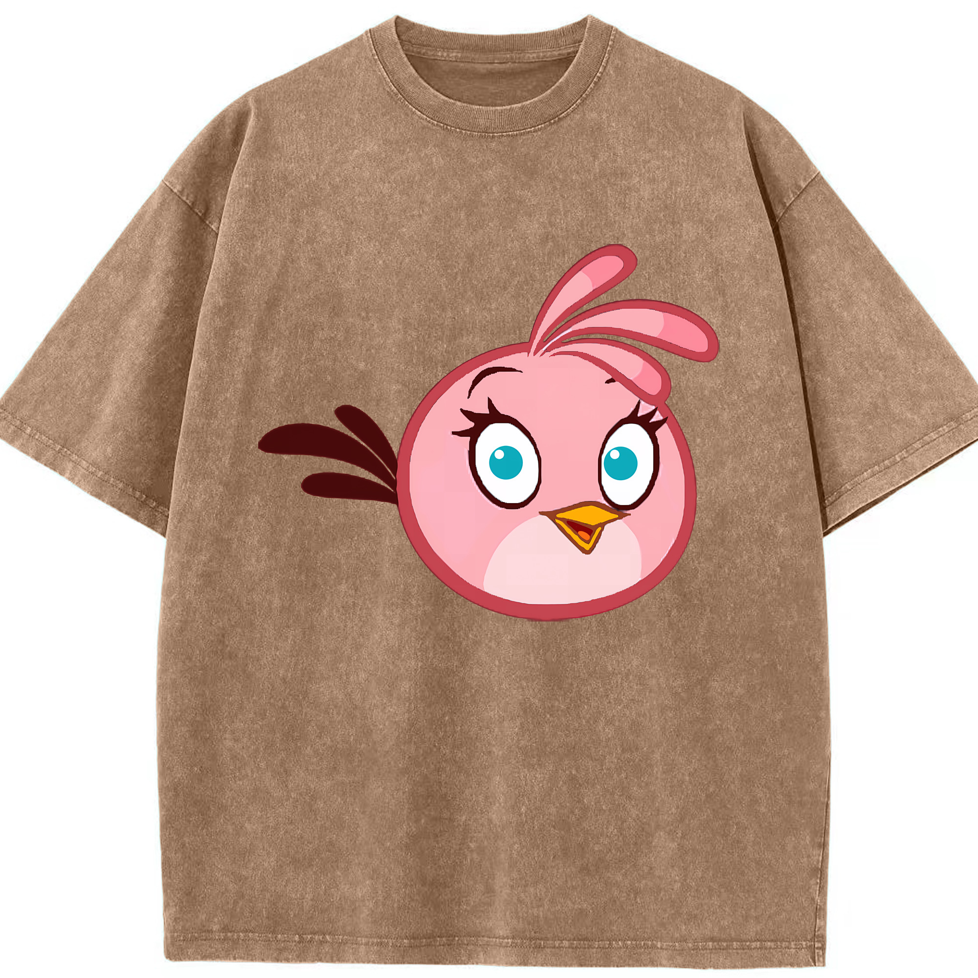 （画像用） Angry Birds アングリーバード 綿100% ヴィンテージ風 半袖Tシャツ（フロントプリント）