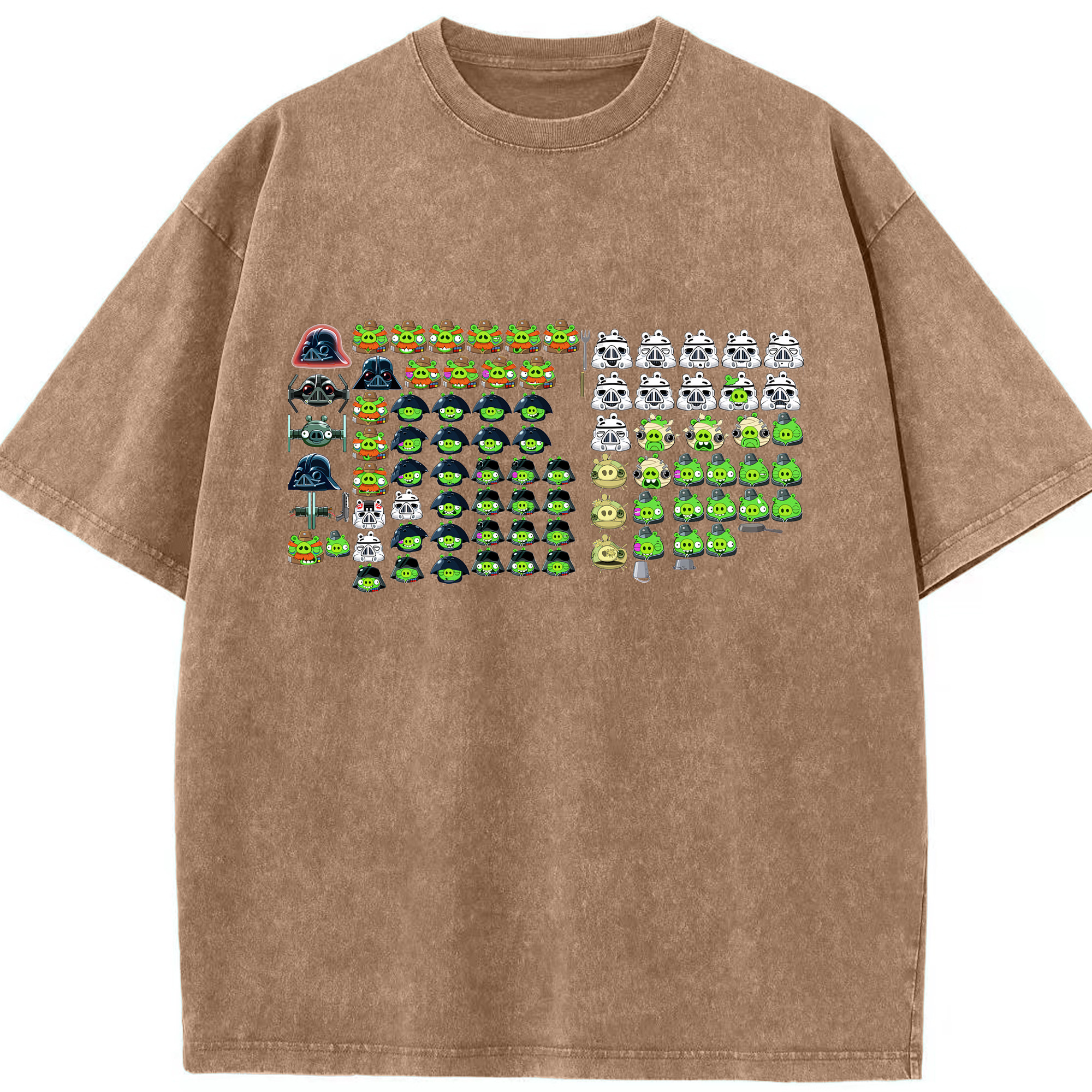 （画像用） Angry Birds アングリーバード 綿100% ヴィンテージ風 半袖Tシャツ（フロントプリント）