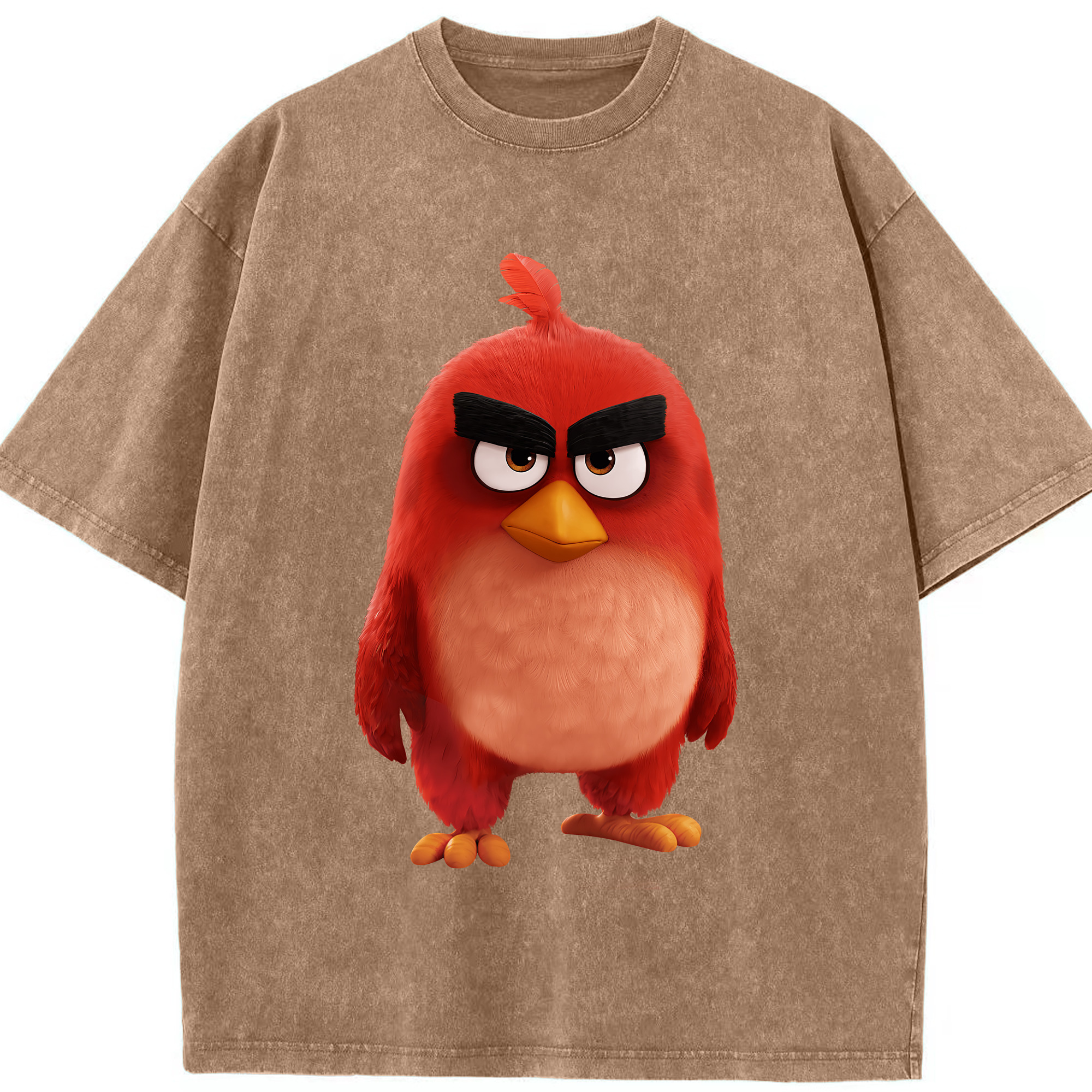 （画像用） Angry Birds アングリーバード 綿100% ヴィンテージ風 半袖Tシャツ（フロントプリント）