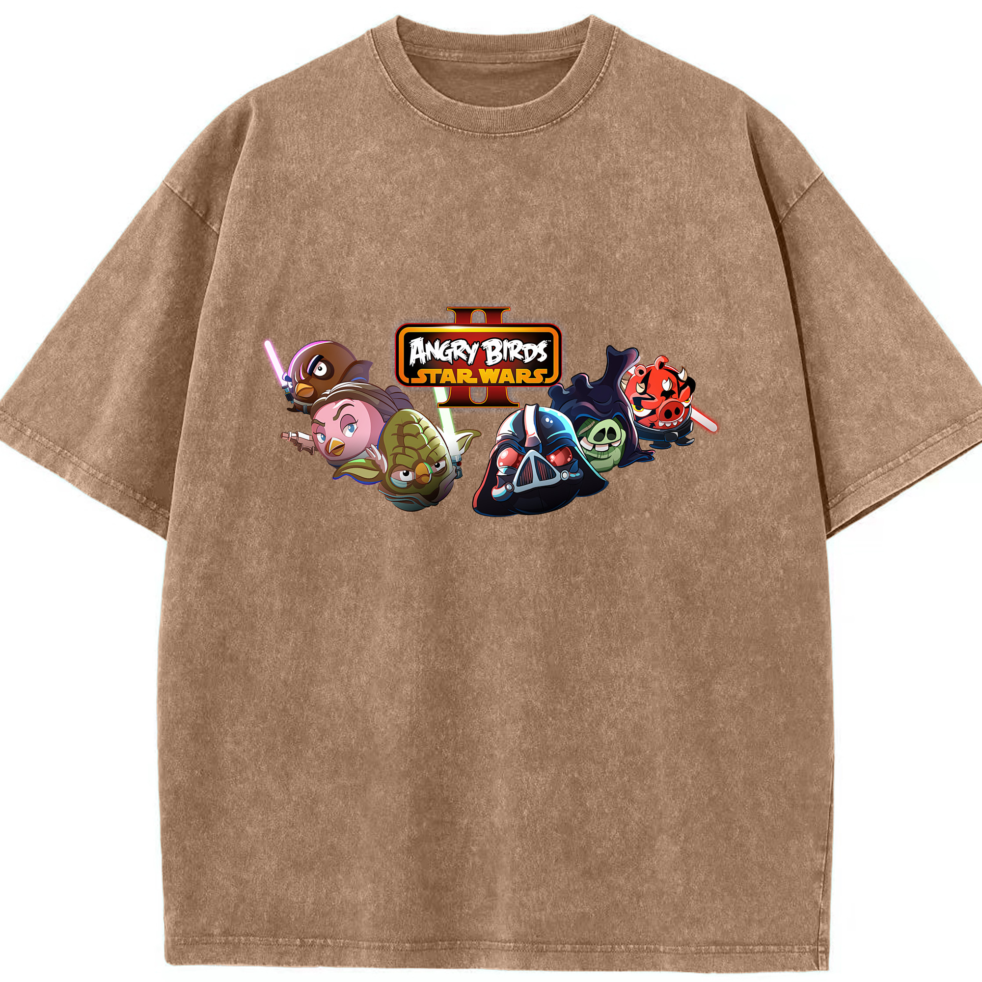 （画像用） Angry Birds アングリーバード 綿100% ヴィンテージ風 半袖Tシャツ（フロントプリント）