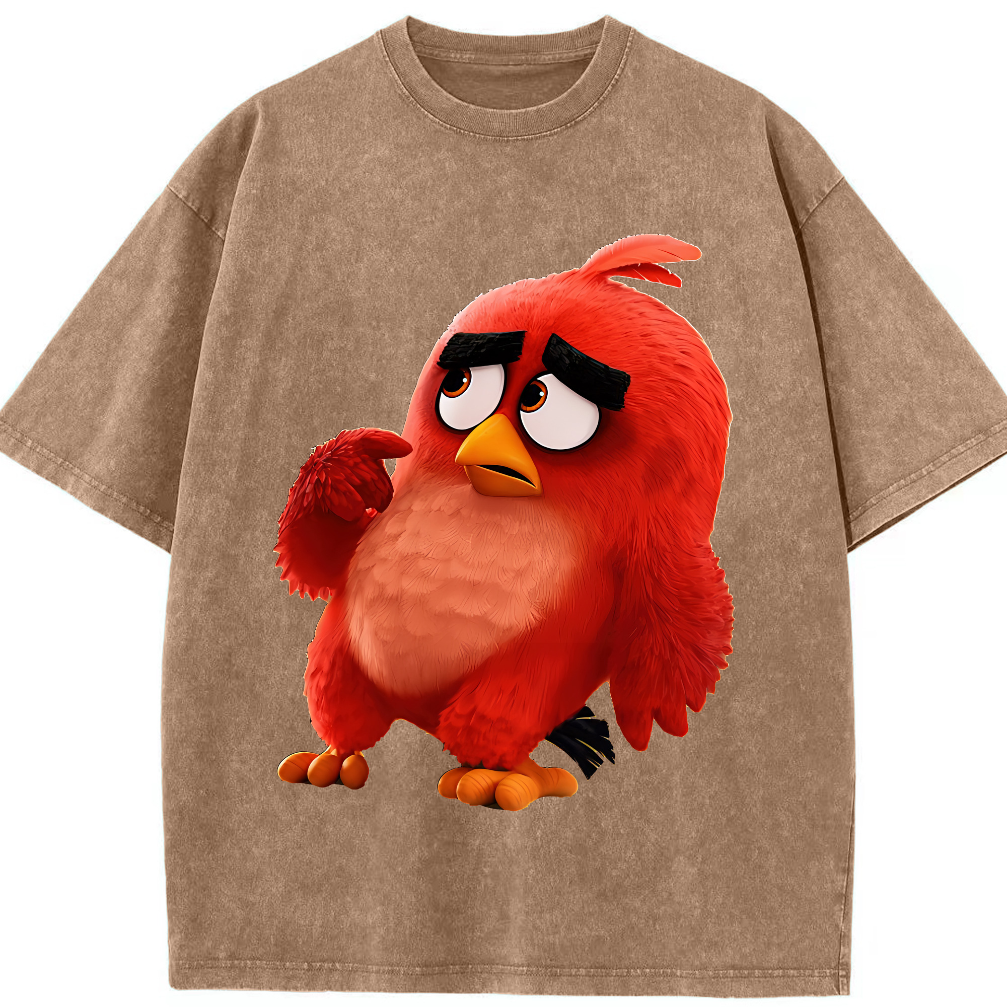 （画像用） Angry Birds アングリーバード 綿100% ヴィンテージ風 半袖Tシャツ（フロントプリント）