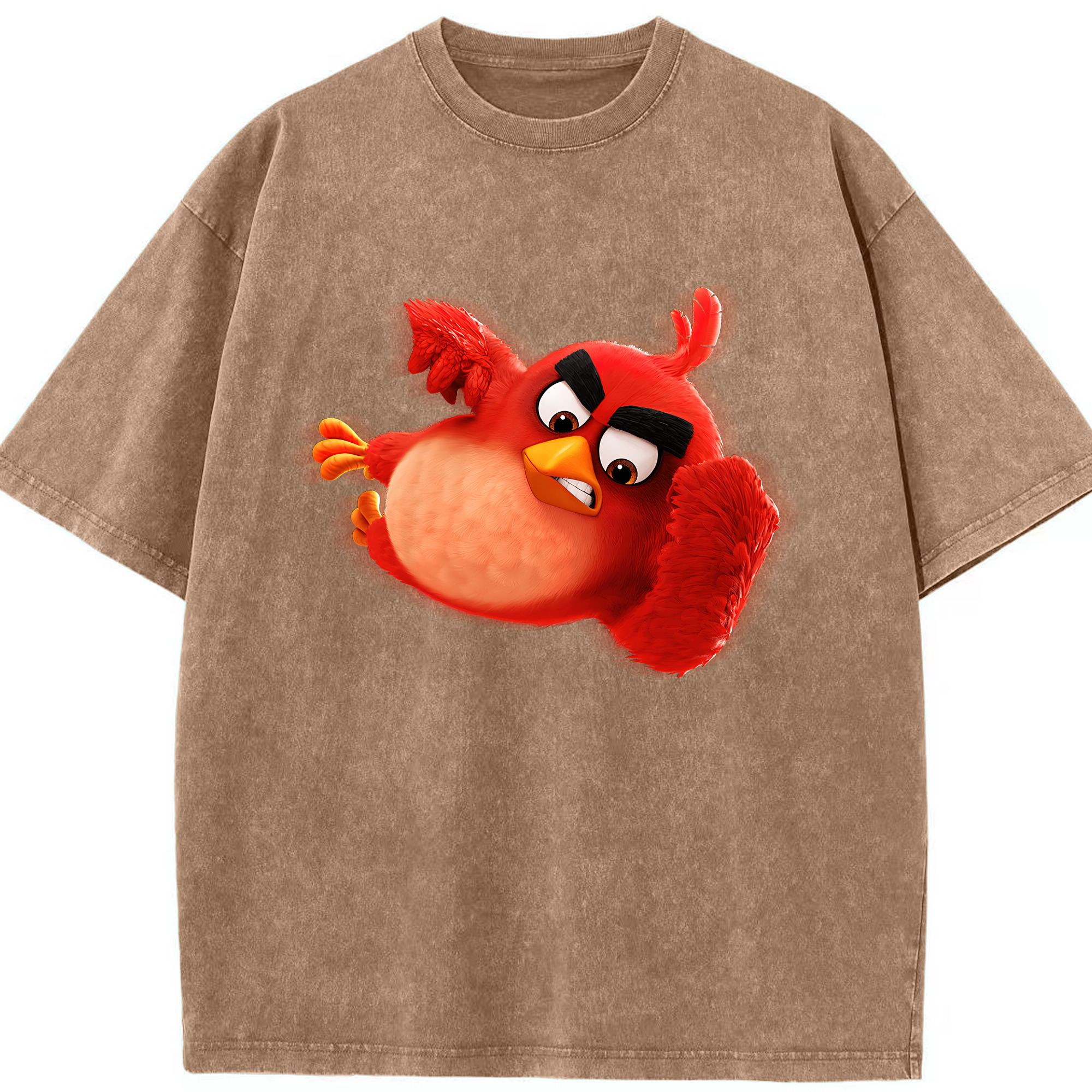 （画像用） Angry Birds アングリーバード 綿100% ヴィンテージ風 半袖Tシャツ（フロントプリント）