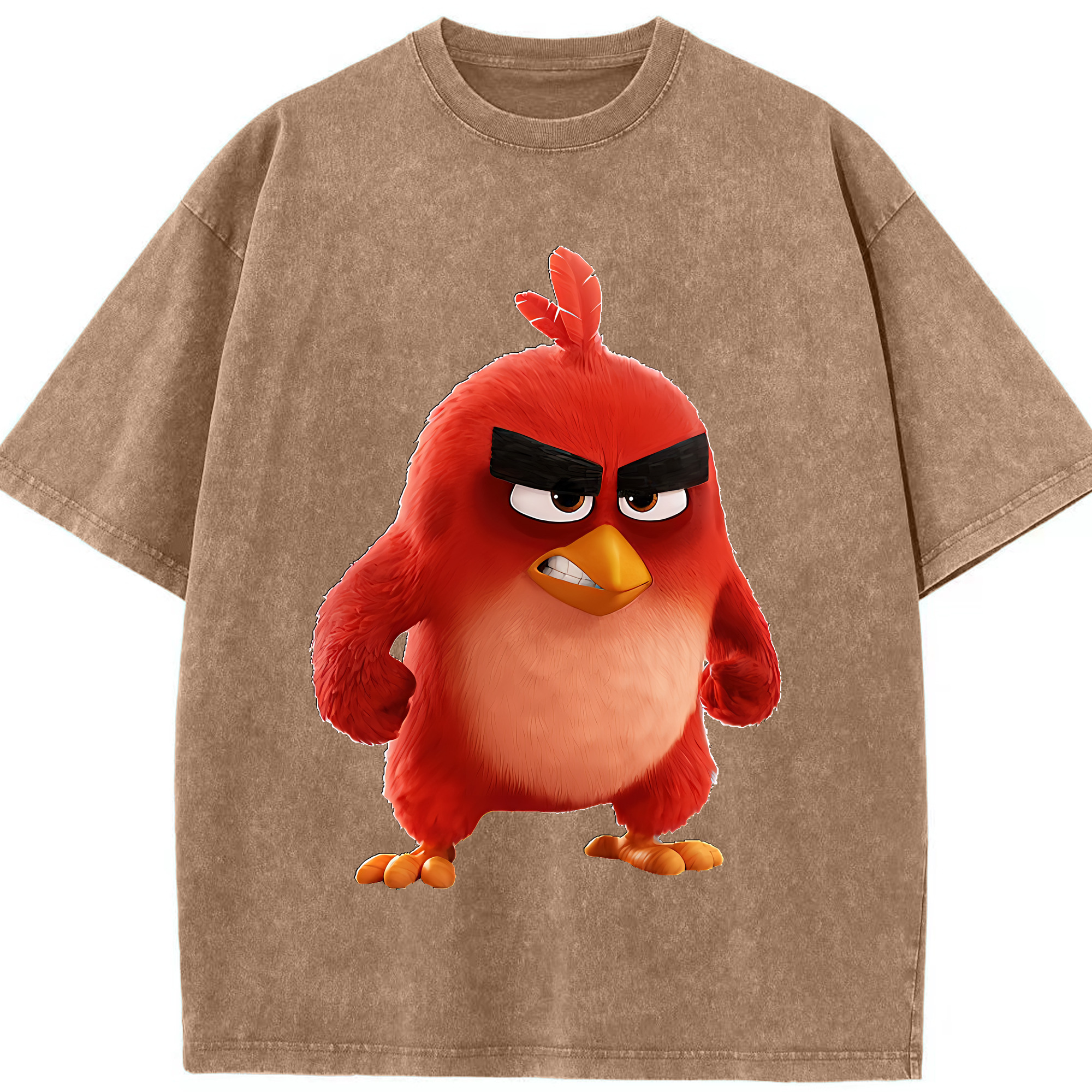 （画像用） Angry Birds アングリーバード 綿100% ヴィンテージ風 半袖Tシャツ（フロントプリント）