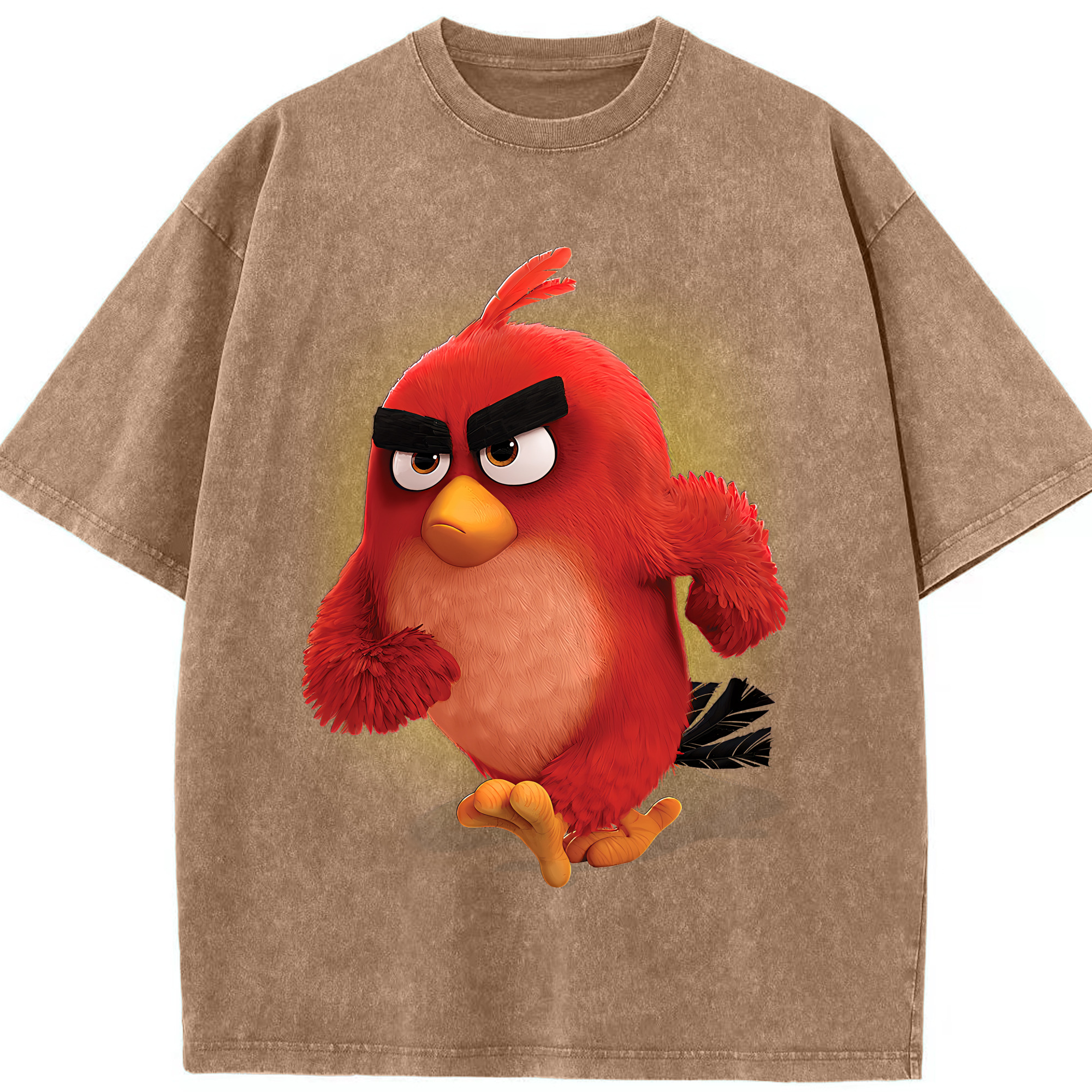 （画像用） Angry Birds アングリーバード 綿100% ヴィンテージ風 半袖Tシャツ（フロントプリント）