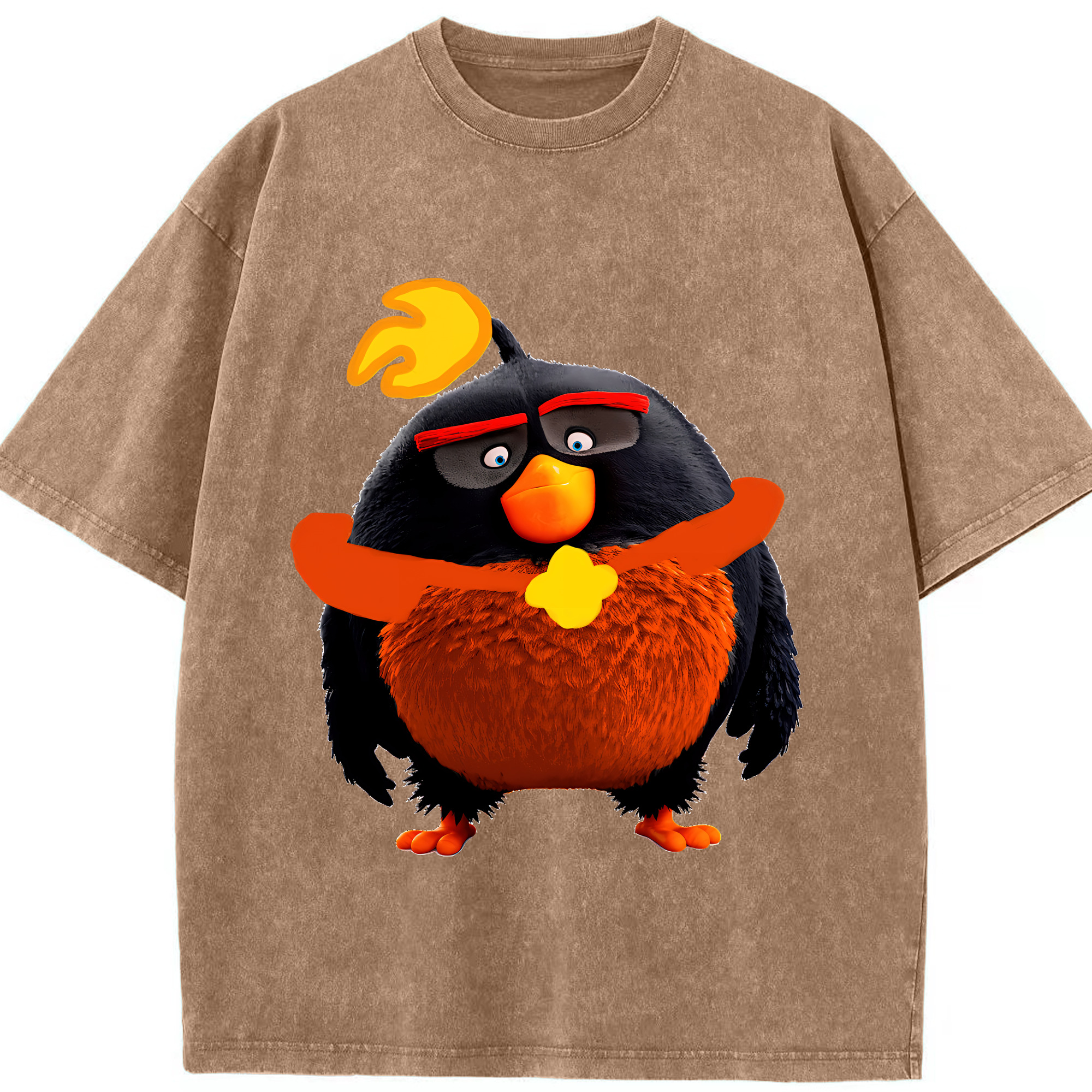 （画像用） Angry Birds アングリーバード 綿100% ヴィンテージ風 半袖Tシャツ（フロントプリント）