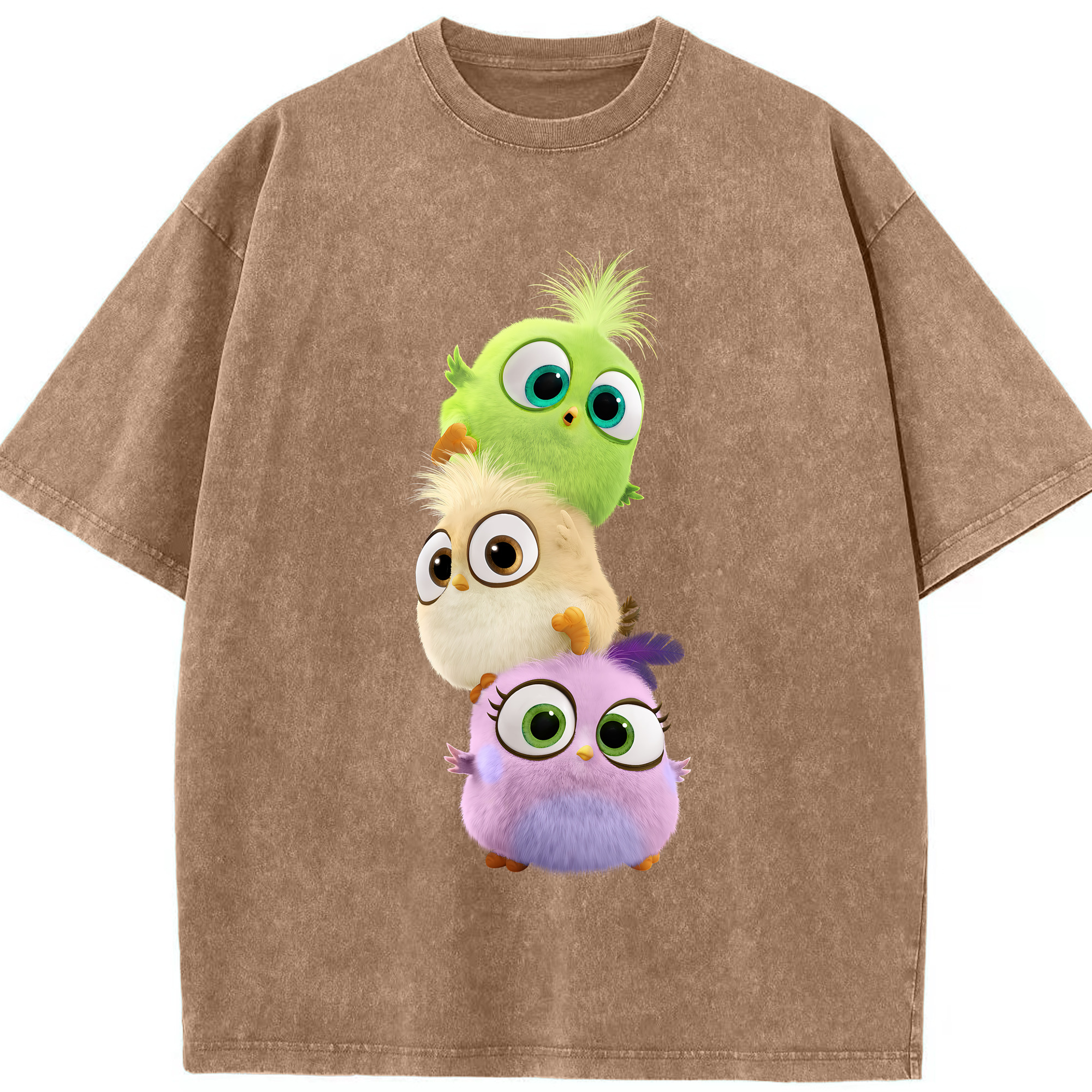 （画像用） Angry Birds アングリーバード 綿100% ヴィンテージ風 半袖Tシャツ（フロントプリント）