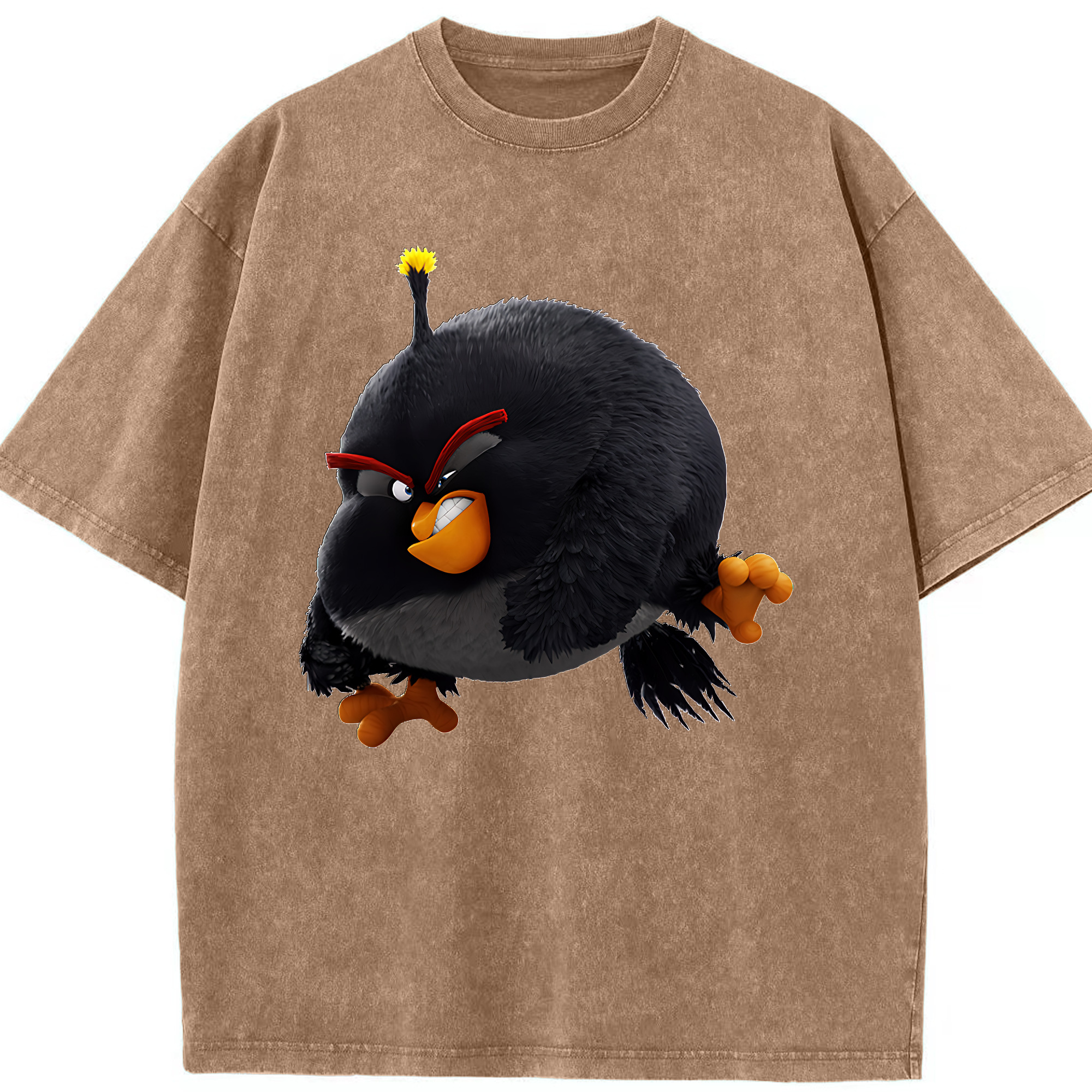 （画像用） Angry Birds アングリーバード 綿100% ヴィンテージ風 半袖Tシャツ（フロントプリント）