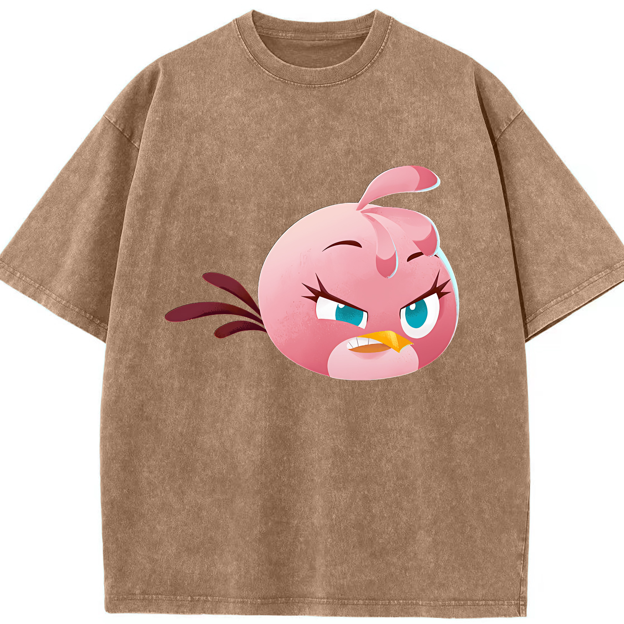 （画像用） Angry Birds アングリーバード 綿100% ヴィンテージ風 半袖Tシャツ（フロントプリント）