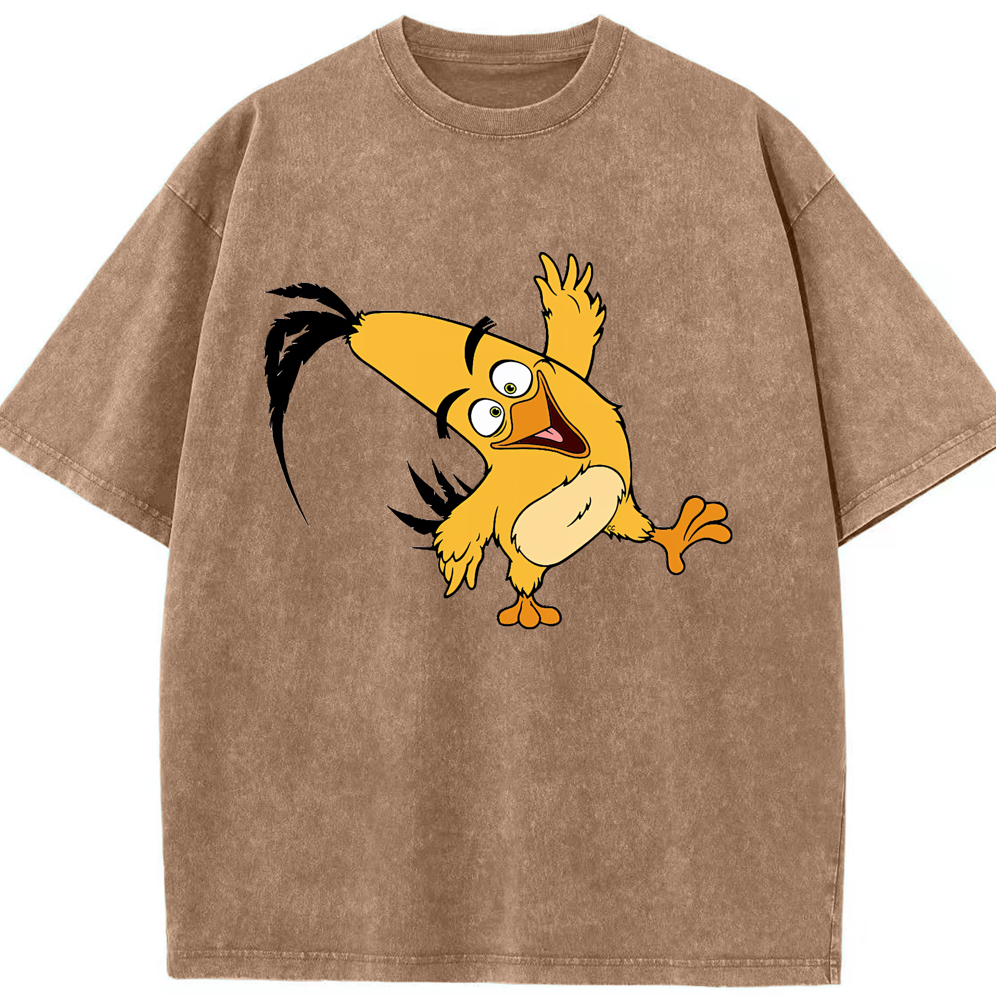 （画像用） Angry Birds アングリーバード 綿100% ヴィンテージ風 半袖Tシャツ（フロントプリント）