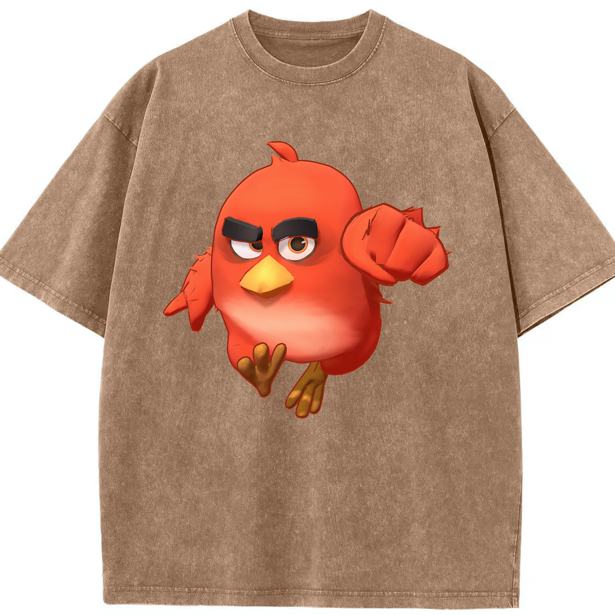 （画像用） Angry Birds アングリーバード 綿100% ヴィンテージ風 半袖Tシャツ（フロントプリント）