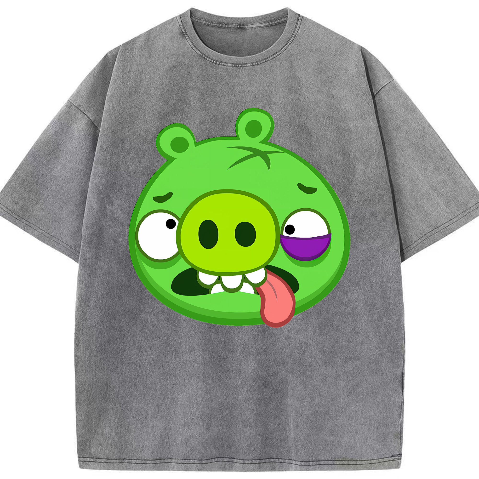 （画像用） Angry Birds アングリーバード 綿100% ヴィンテージ風 半袖Tシャツ（フロントプリント）