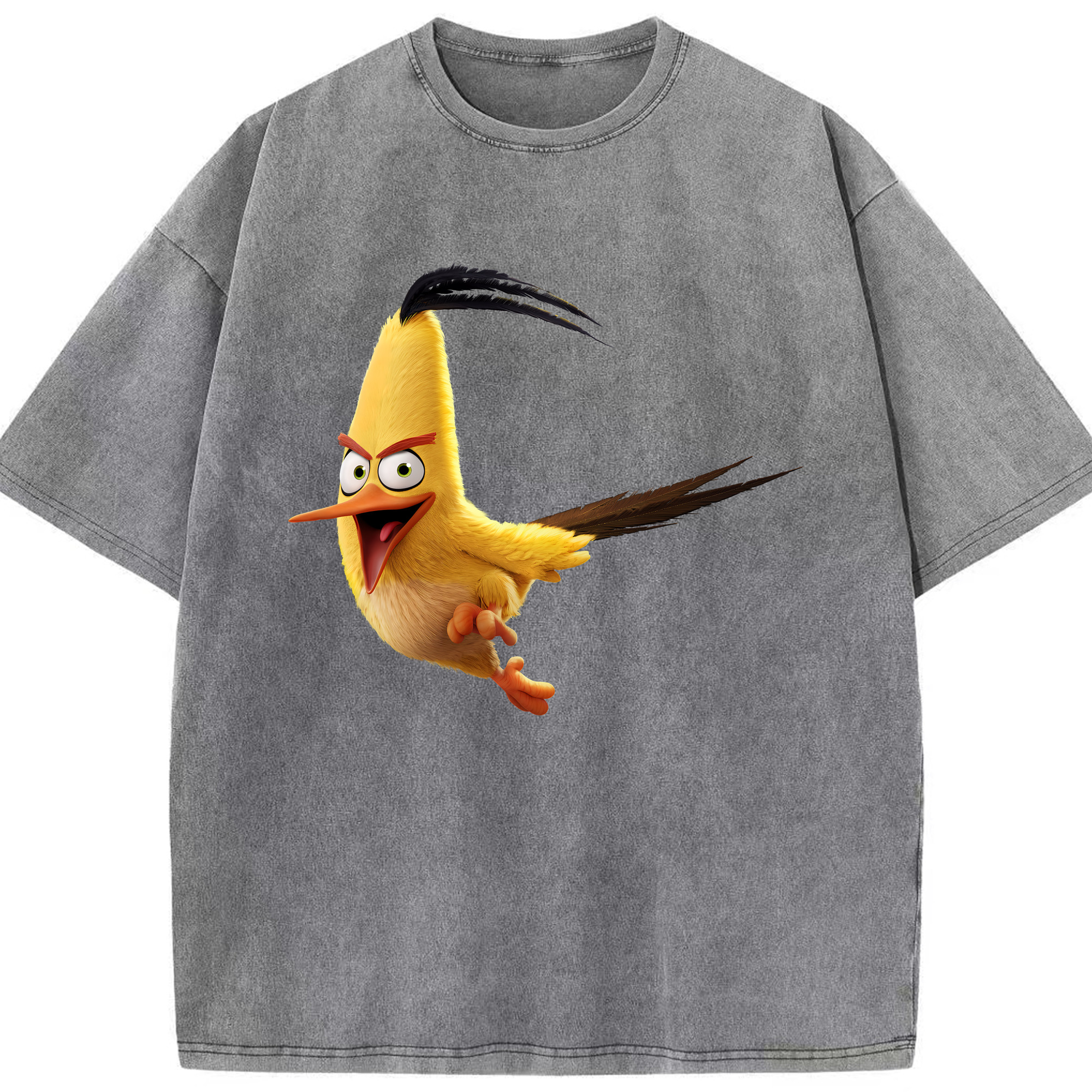 （画像用） Angry Birds アングリーバード 綿100% ヴィンテージ風 半袖Tシャツ（フロントプリント）